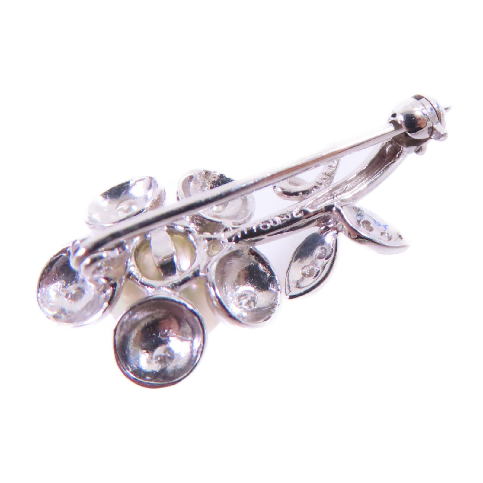 JEWELRY 18K白金Pearl/Diamond Broach鑽石/珍珠胸針
