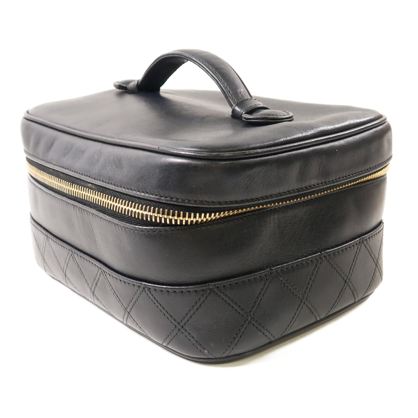 CHANEL 牛皮皮革Vintage Vanity Case金扣手挽袋
