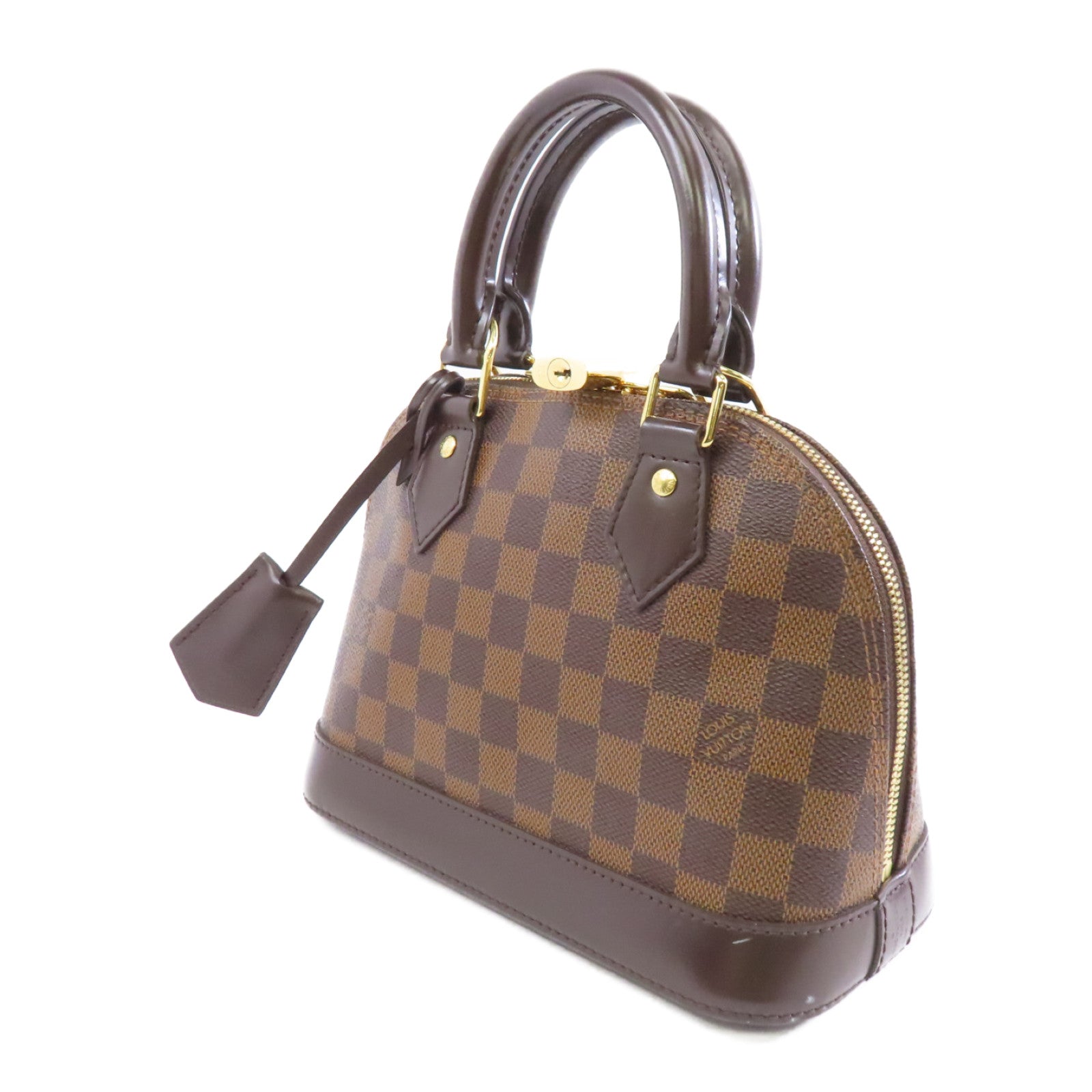 LOUIS VUITTON Damier Alma BB金扣手挽肩背兩用袋啡色
