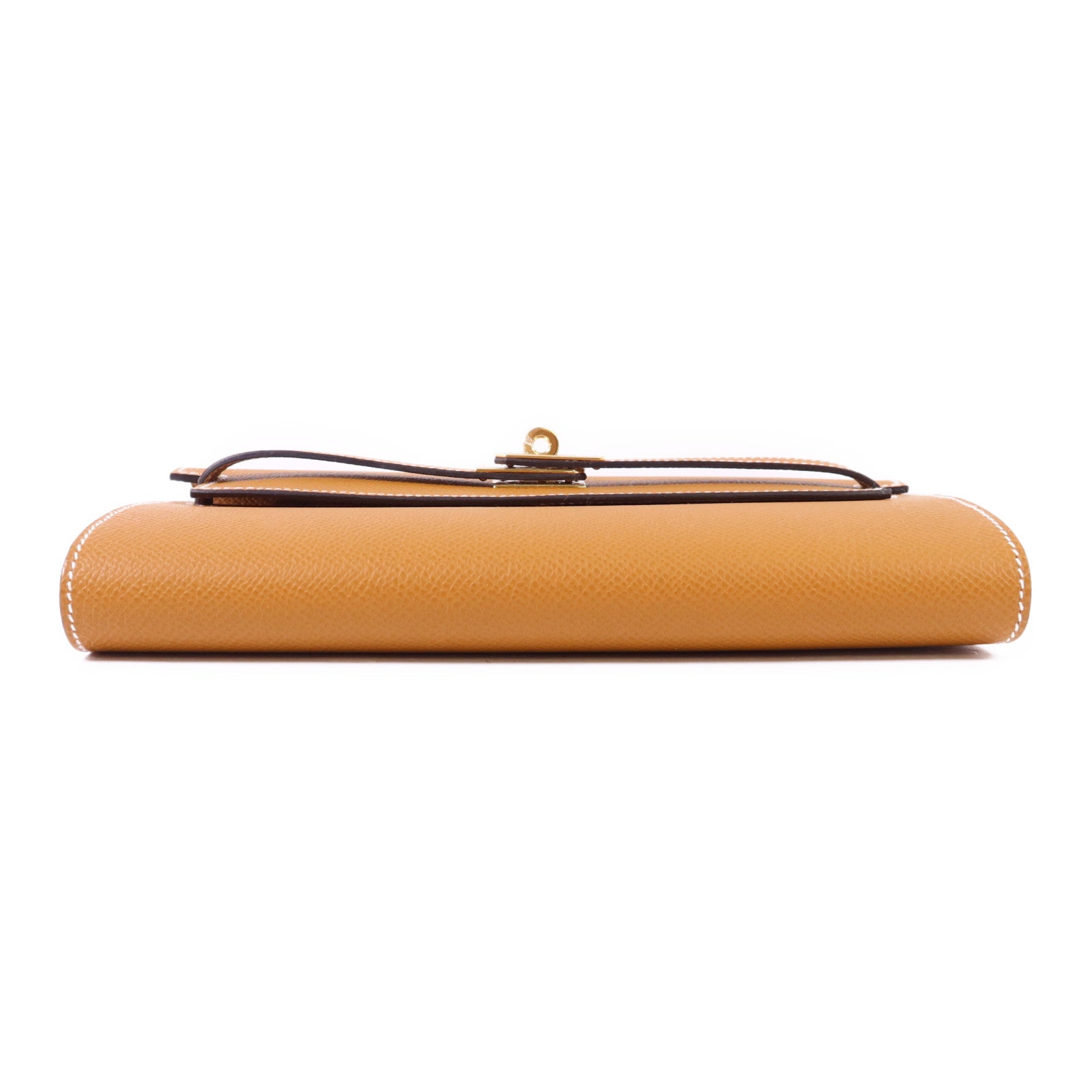 HERMES Epsom皮革Kelly To Go金扣肩背袋Toffee