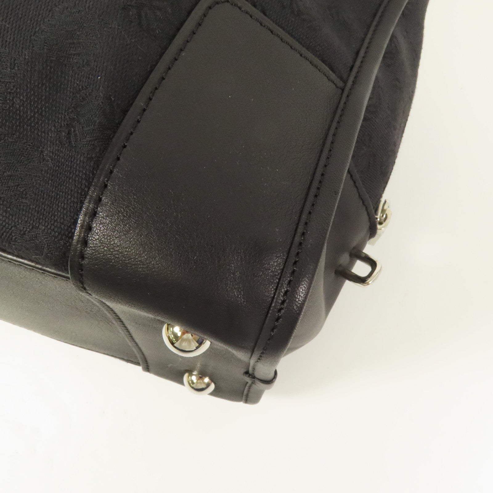 LOEWE 帆布Amazona銀扣手挽袋