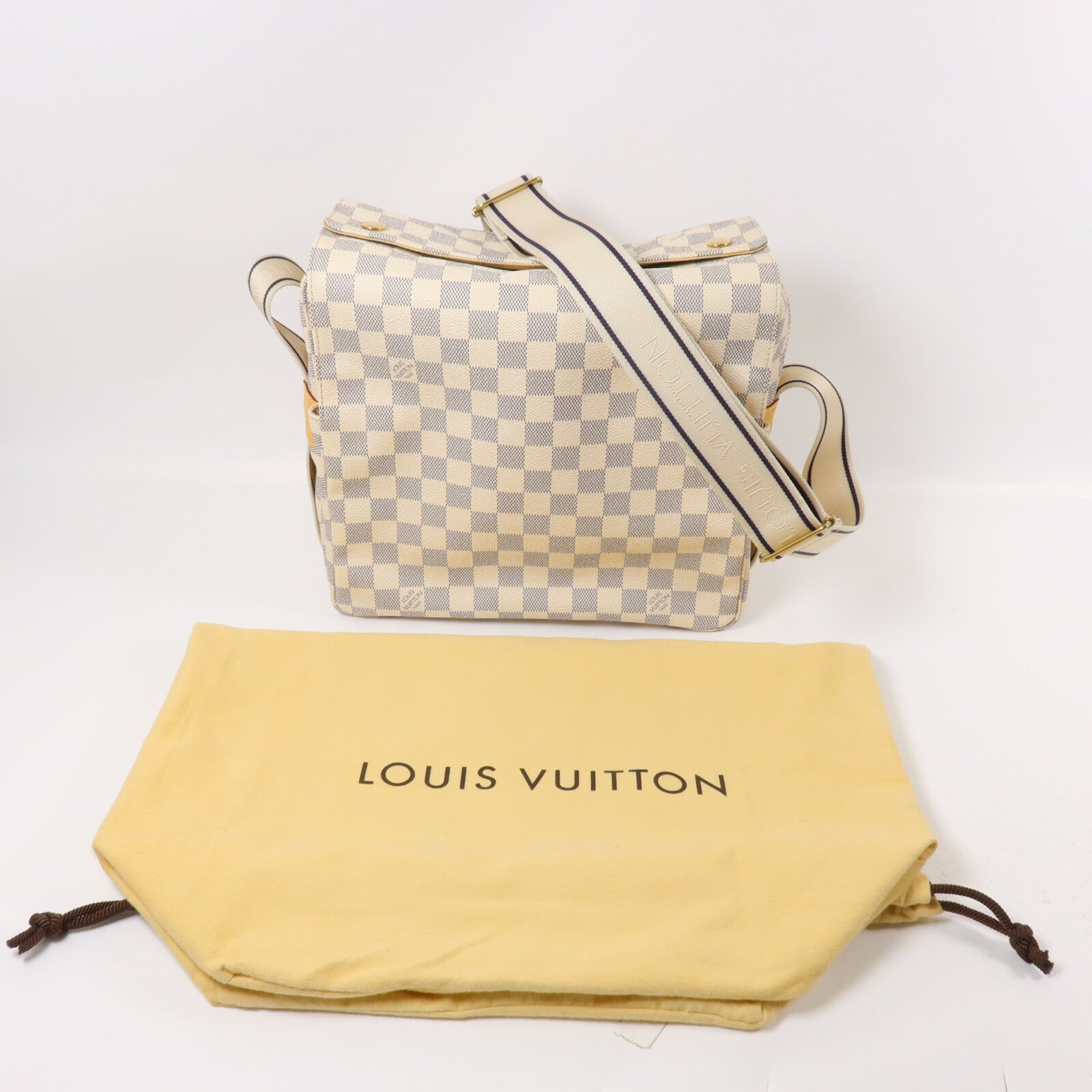 LOUIS VUITTON Damier Azur Naviglio肩背袋