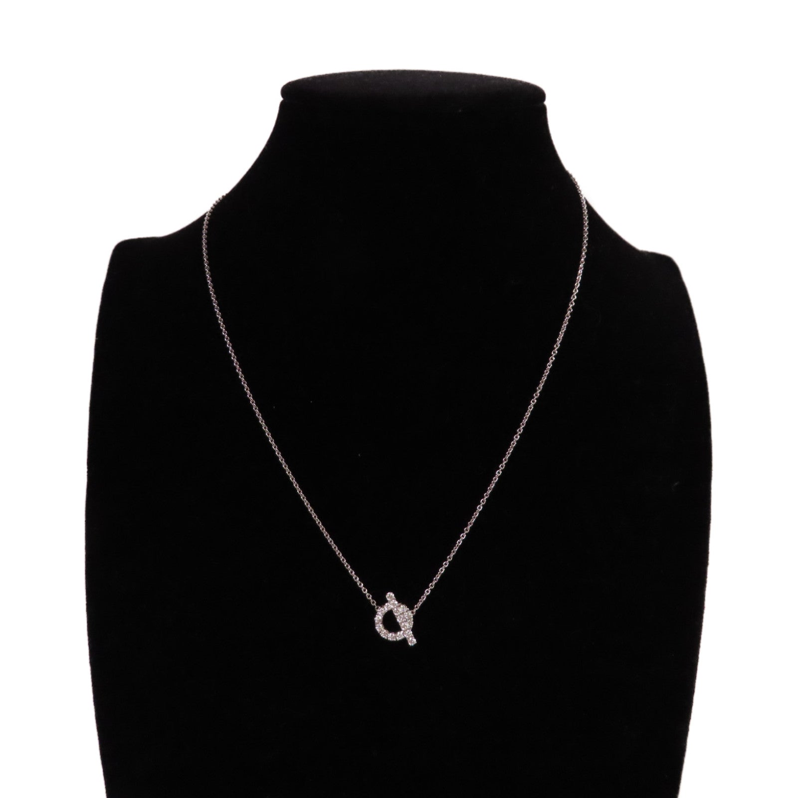 HERMES 18K白金/0.54ct鑽石Finesse Diamond Necklace項鏈