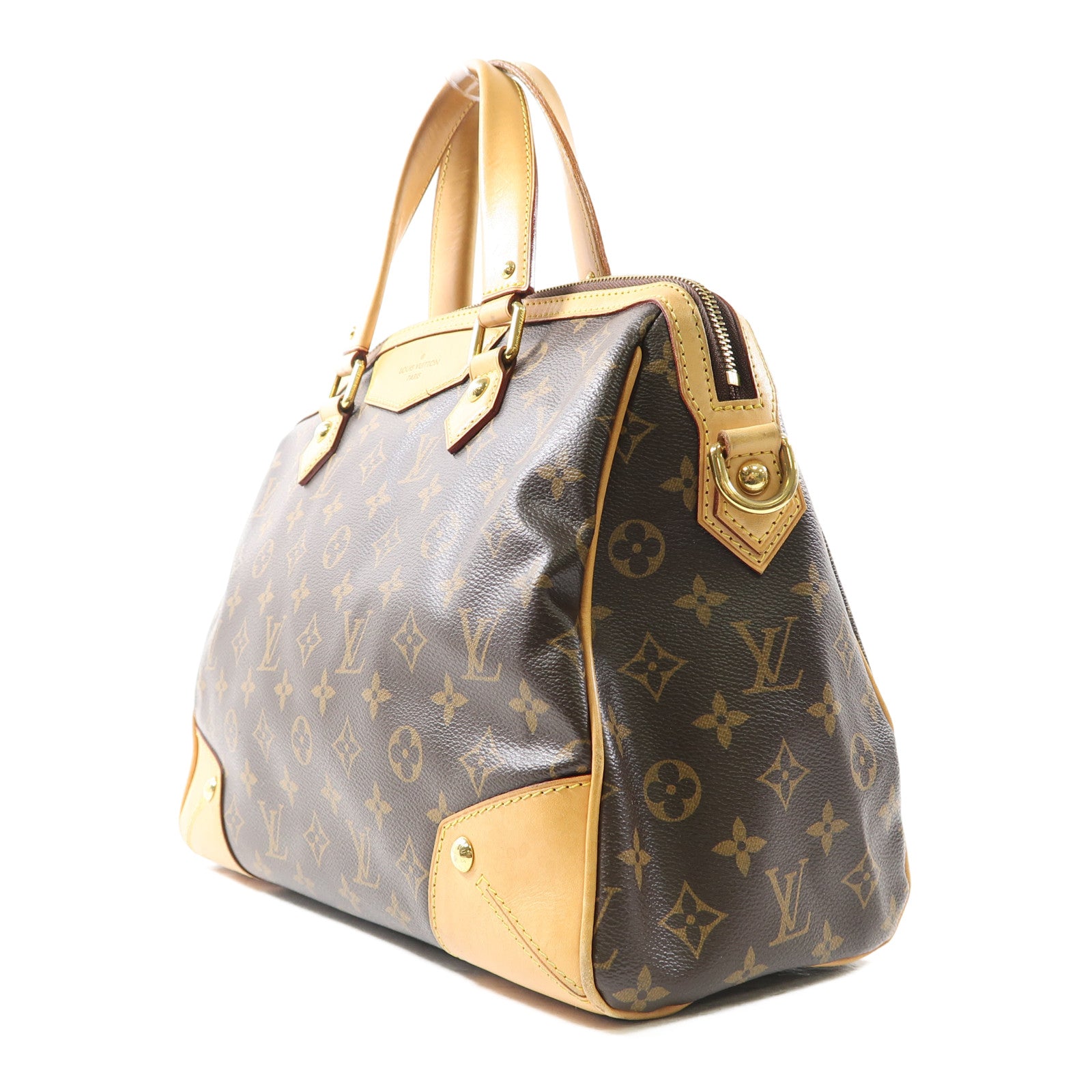 LOUIS VUITTON Monogram Retiro金扣手挽肩背兩用袋啡色