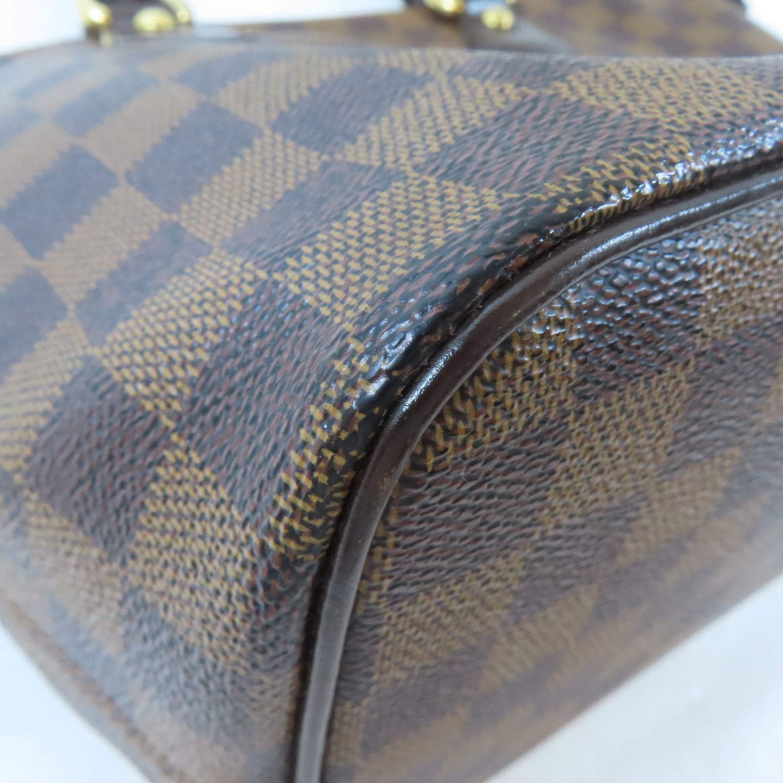 LOUIS VUITTON Damier Saleya PM金扣肩背袋啡色