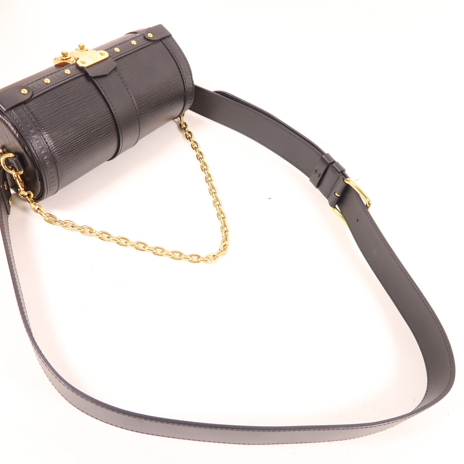 LOUIS VUITTON LV GHW Papillon Trunk 2 Way Shoulder Handbag M58655 Epi Black