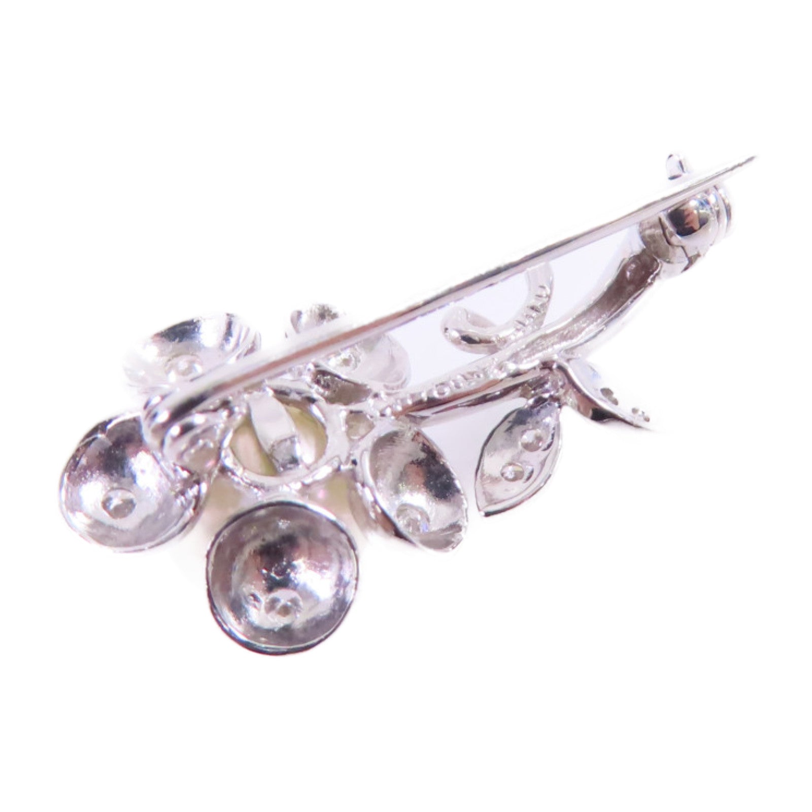 JEWELRY 18K白金Pearl/Diamond Broach鑽石/珍珠胸針