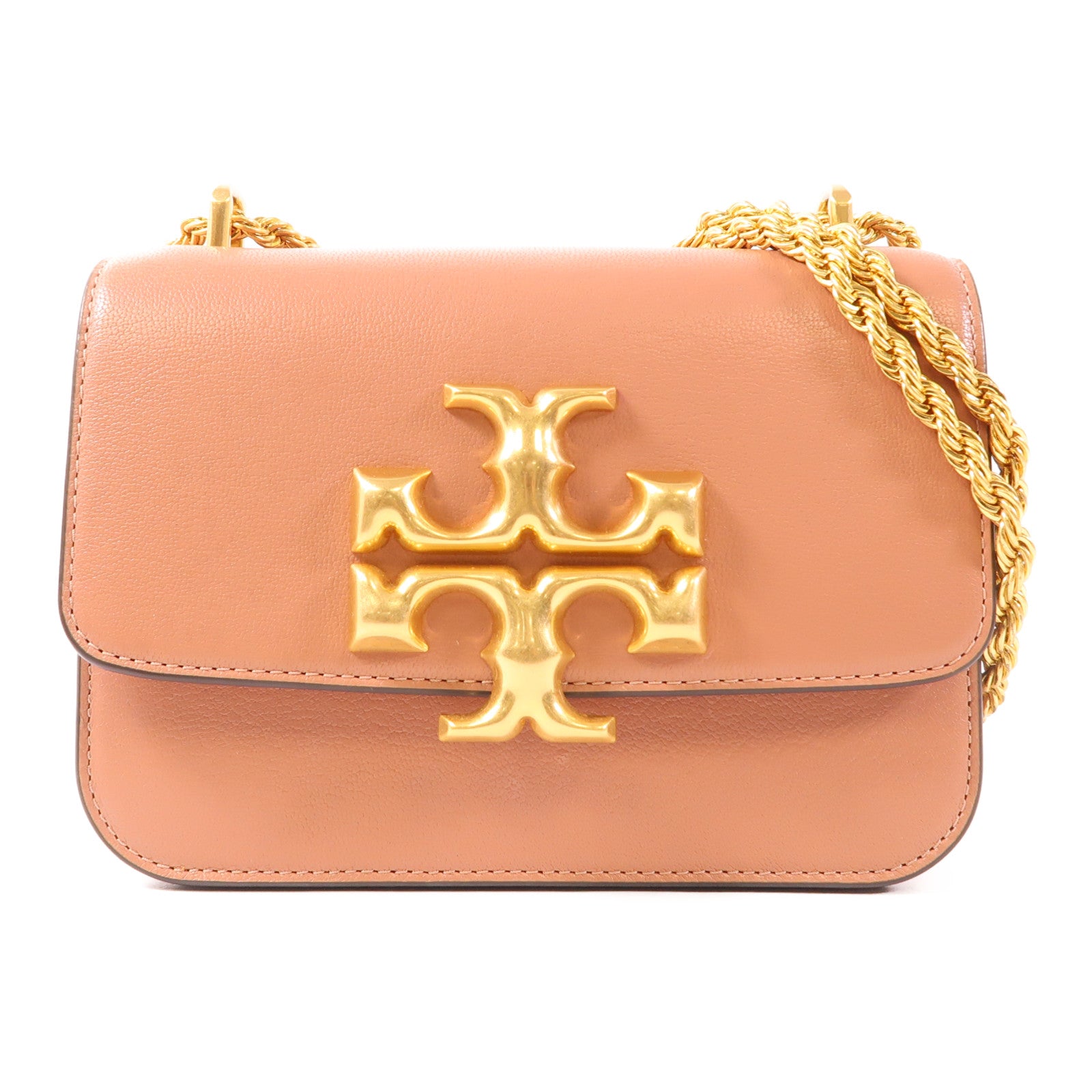 Tory Burch 牛皮皮革Chain Shoulder金扣鏈帶肩背袋