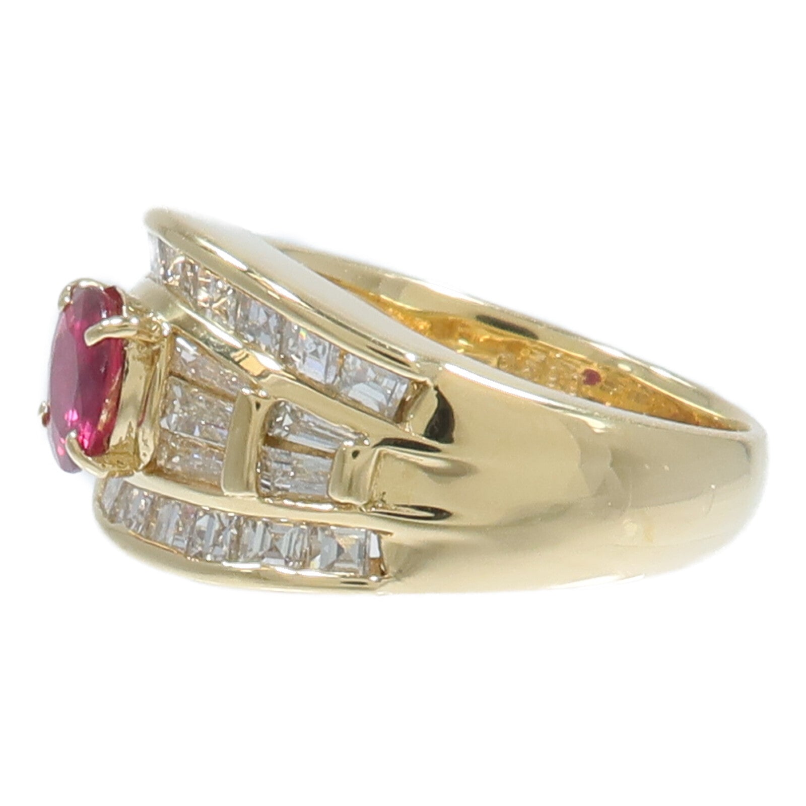 JEWELRY 18K黃金Ruby Diamond Ring紅寶石/鑽石戒指