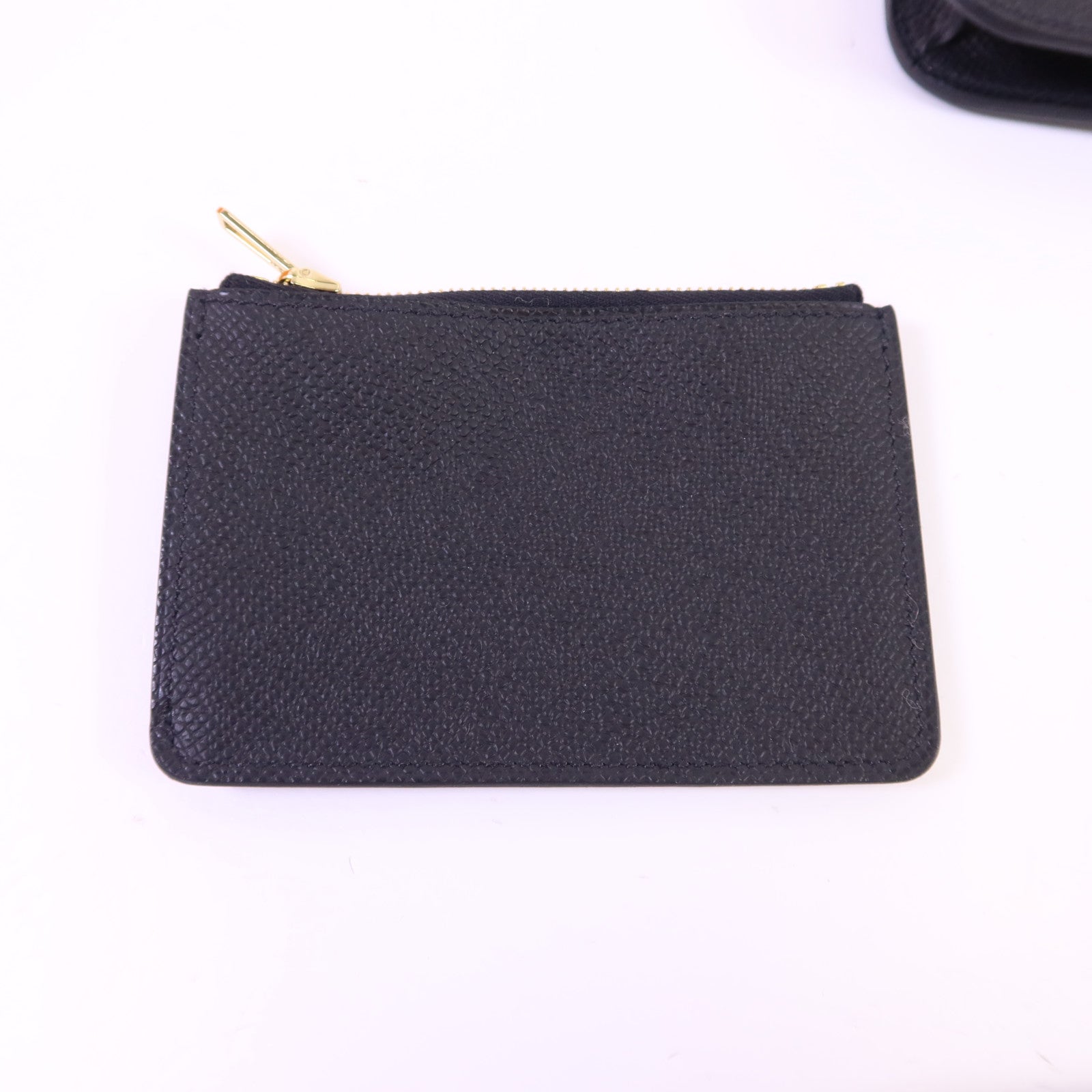 HERMES Epsom皮革Constance Slim金扣錢包Noir