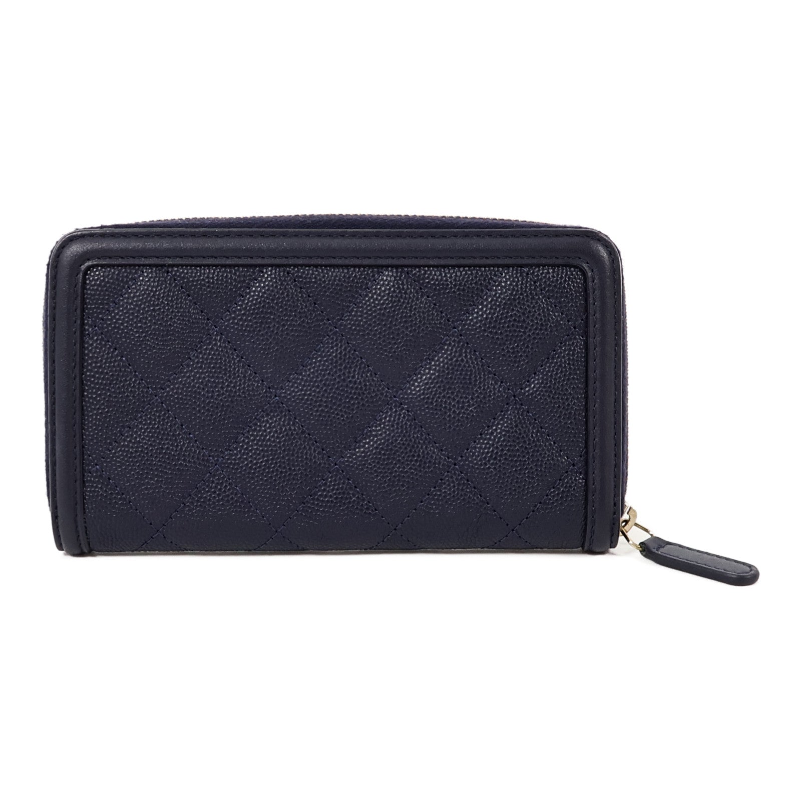 CHANEL 牛皮皮革CC Filigree Zipper Medium長錢包