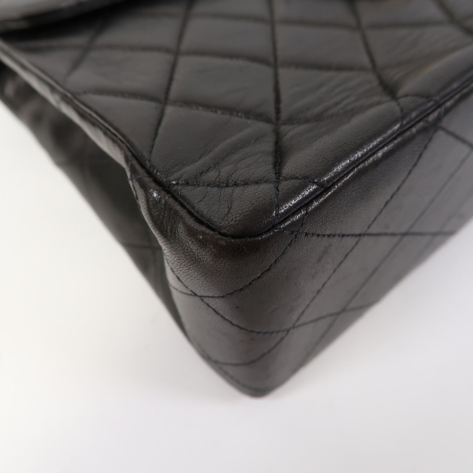 CHANEL 【激減優惠】菱格羊皮皮革Chain Shoulder金扣鏈帶肩背袋黑色