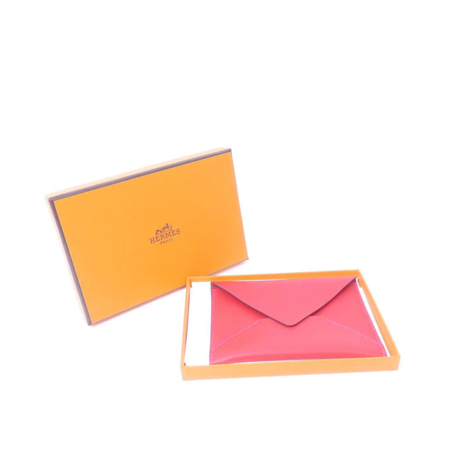HERMES 【限時優惠】Swift皮革Card Case卡片套Vermillion/紅色
