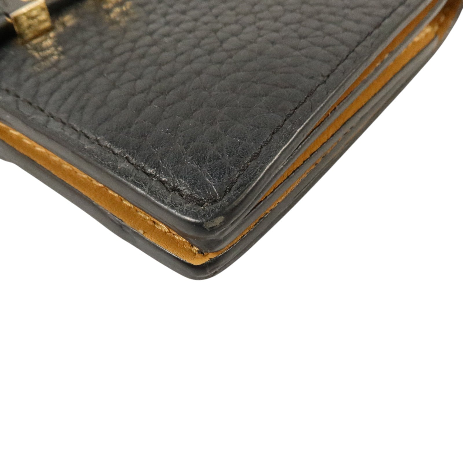 LOUIS VUITTON Taurillon Capuines Wallet金扣錢包