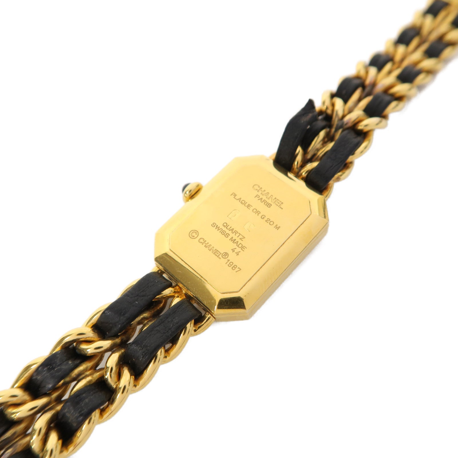 CHANEL Premiere M鍍金手錶石英機芯黑色