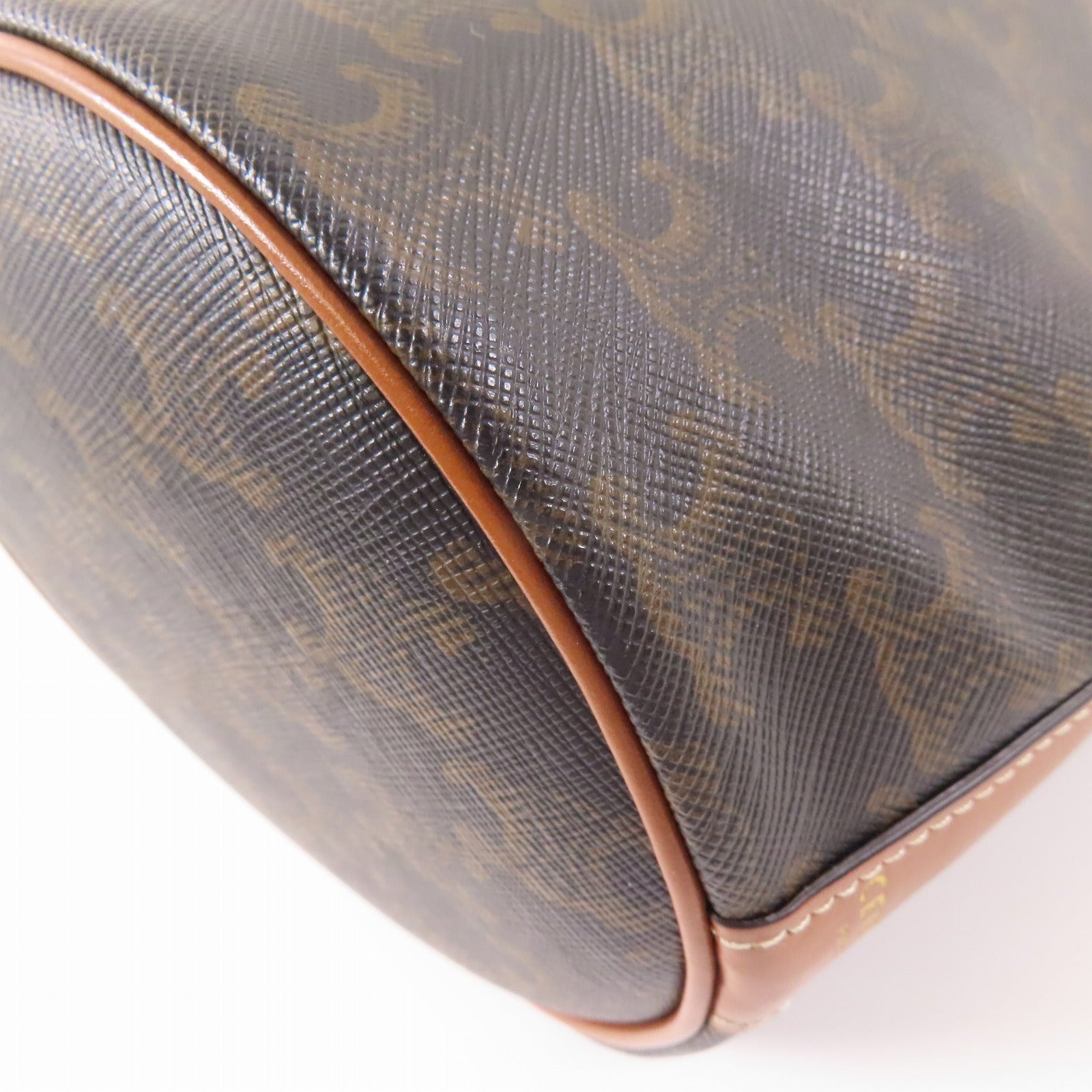 CELINE 【激減優惠】塗層帆布Shoulder Bag金扣肩背袋