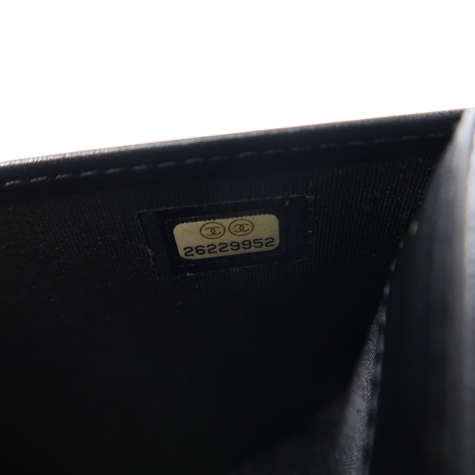 CHANEL 菱格牛皮皮革Boy Long Wallet金扣長錢包黑色