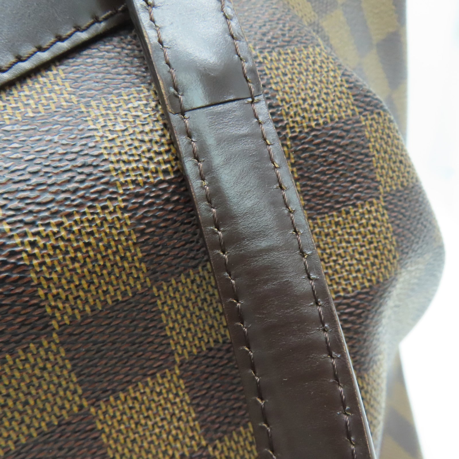 LOUIS VUITTON Damier Westminster GM gold buckle shoulder bag brown