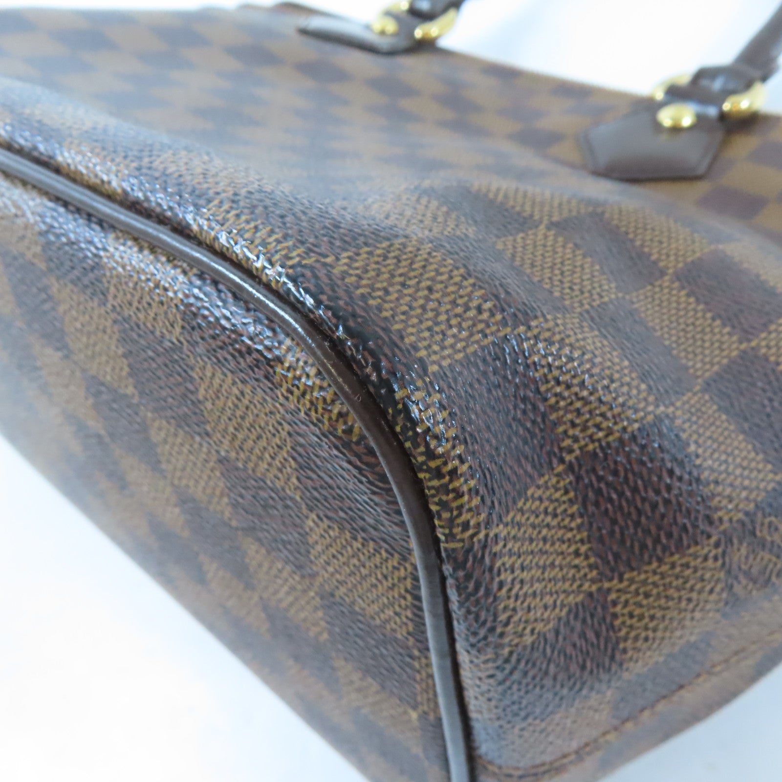 LOUIS VUITTON Damier Saleya PM金扣肩背袋啡色