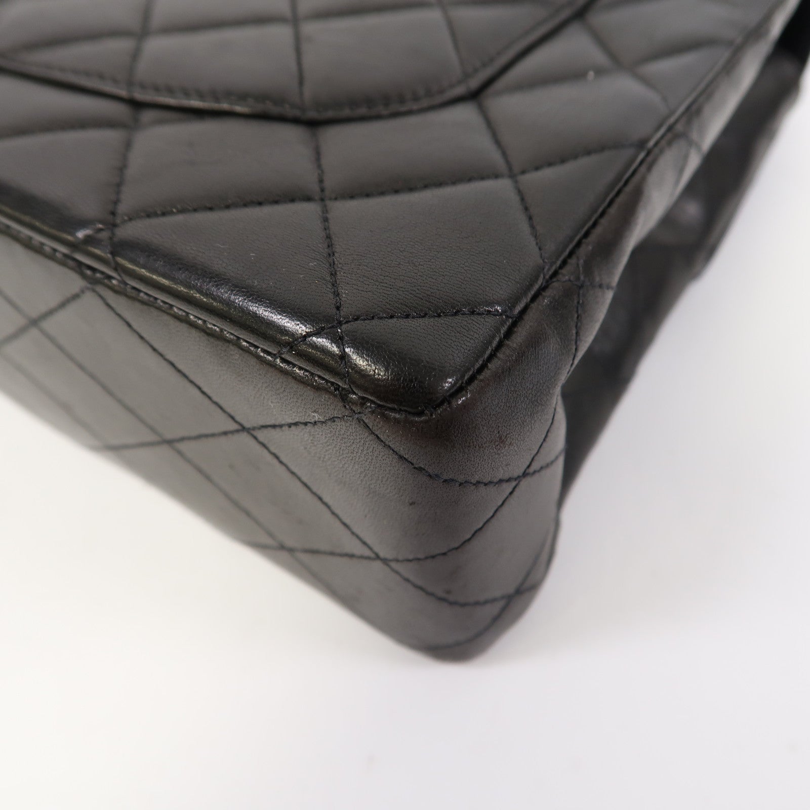 CHANEL 【激減優惠】菱格羊皮皮革Chain Shoulder金扣鏈帶肩背袋黑色