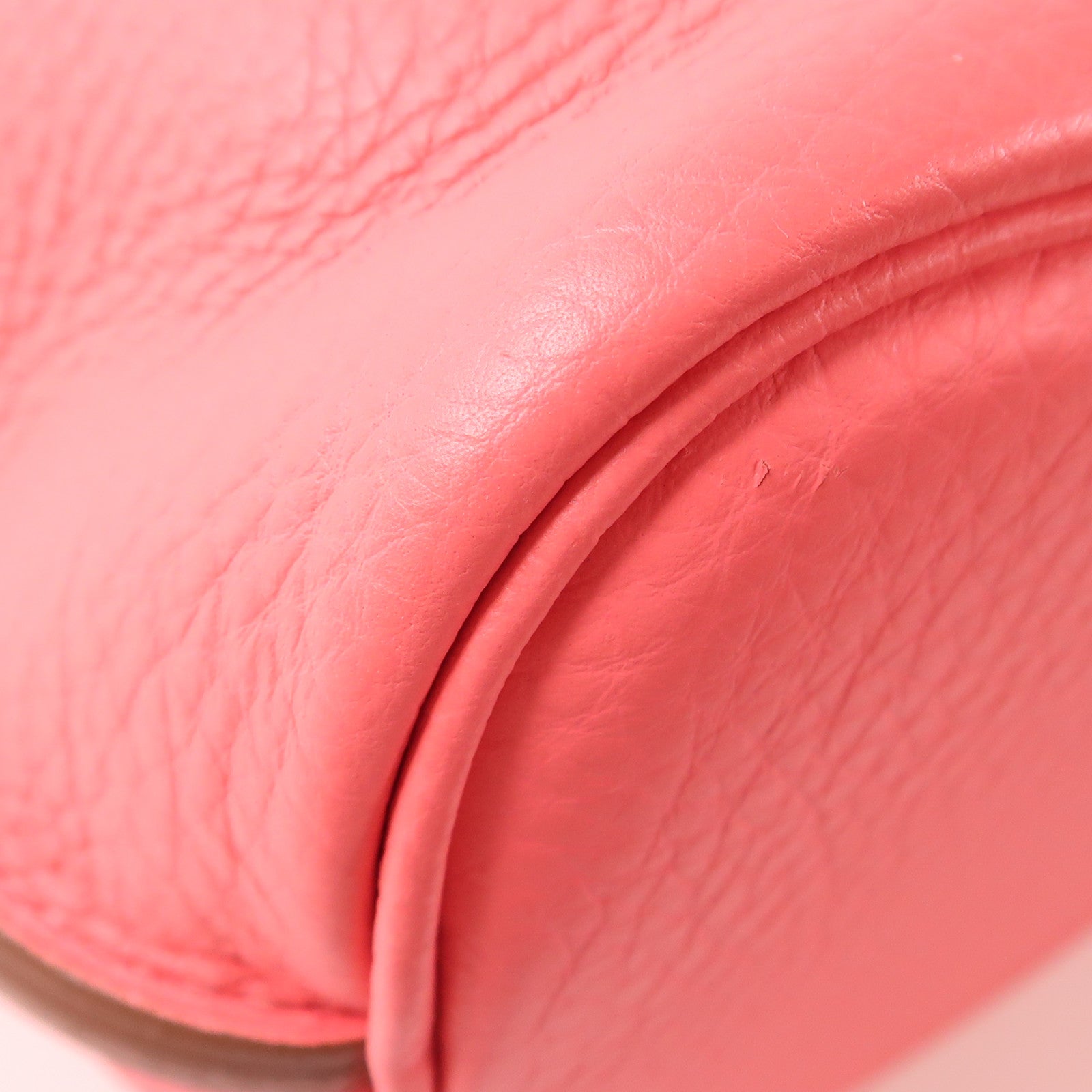 HERMES Clemence皮革So Kelly銀扣肩背袋Rose Lipstick