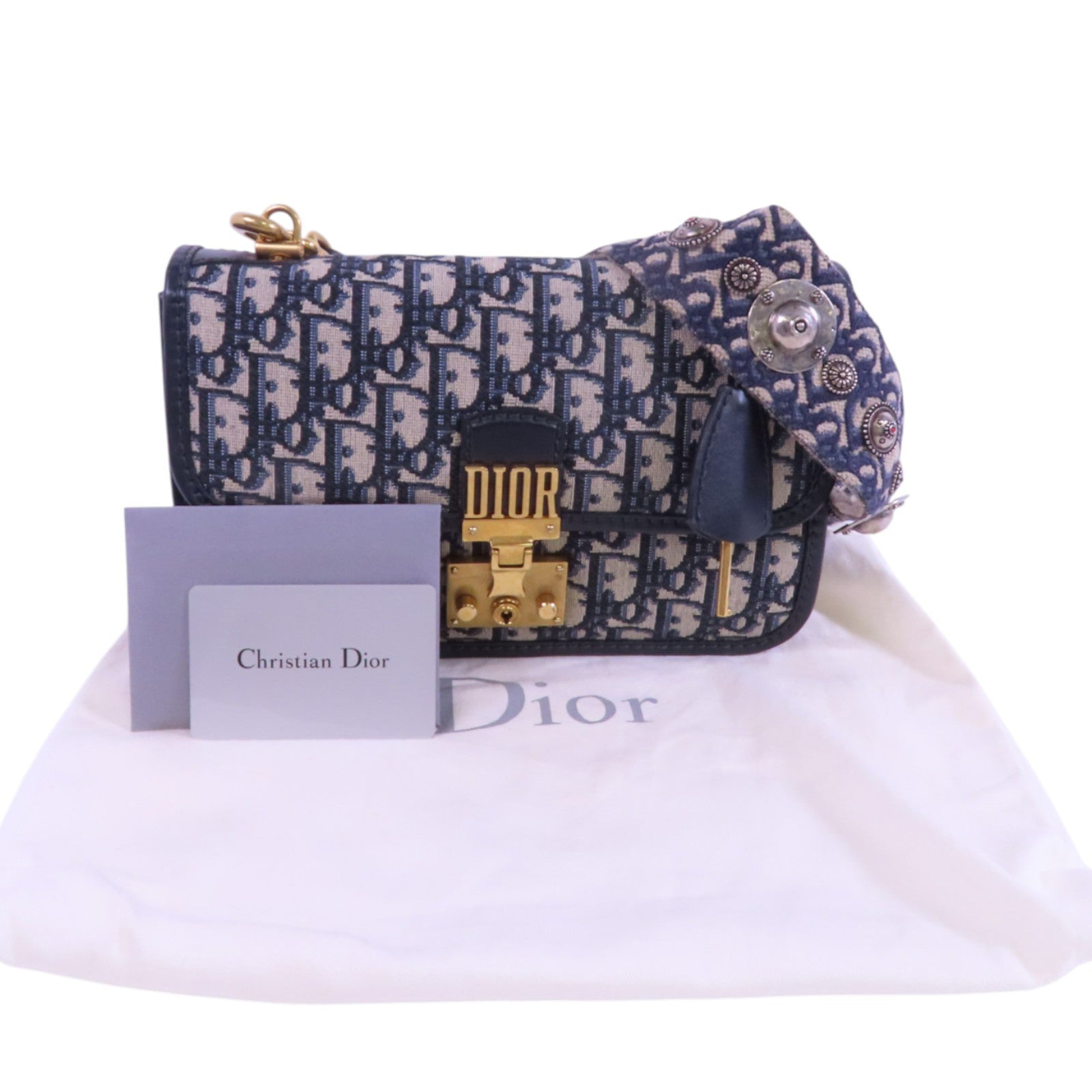 Dior  Oblique帆布Dioraddict金扣肩背袋