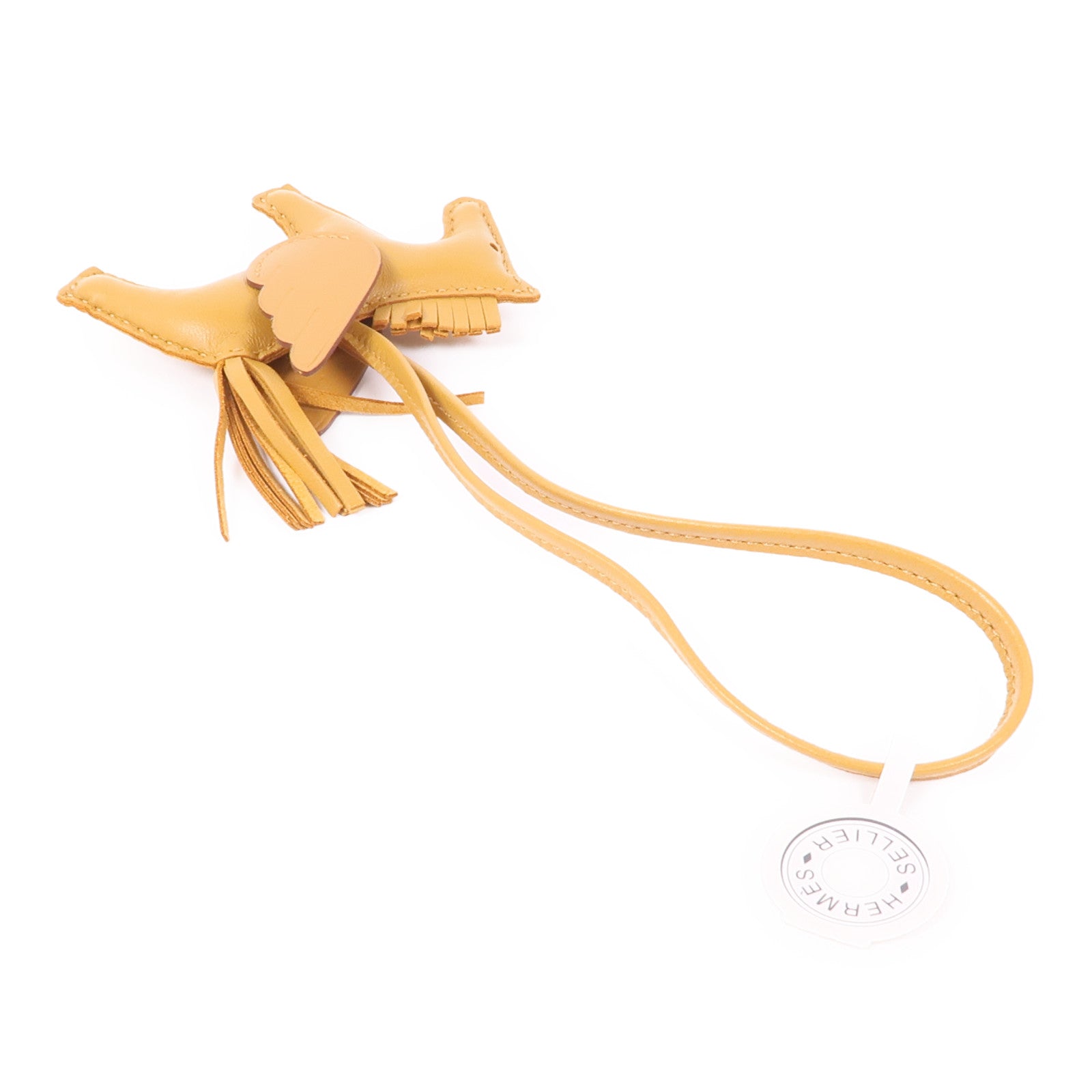 HERMES Swift皮革Rodeo Pegase PM掛飾Gold