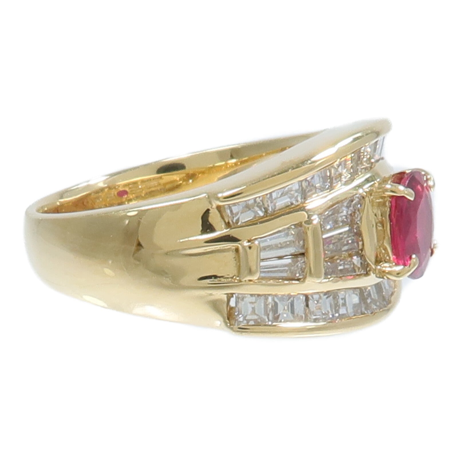 JEWELRY 18K黃金Ruby Diamond Ring紅寶石/鑽石戒指