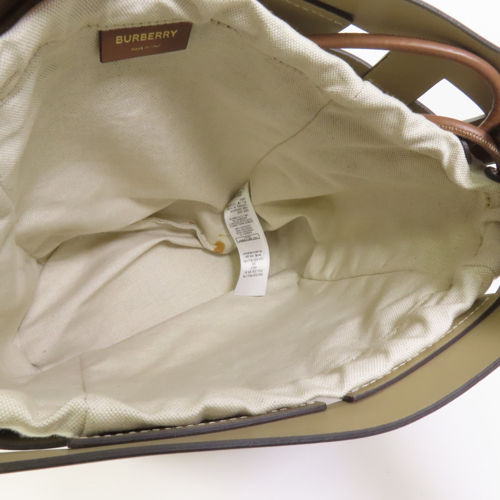 BURBERRY 牛皮皮革/帆布Shoulder Bag金扣肩背袋