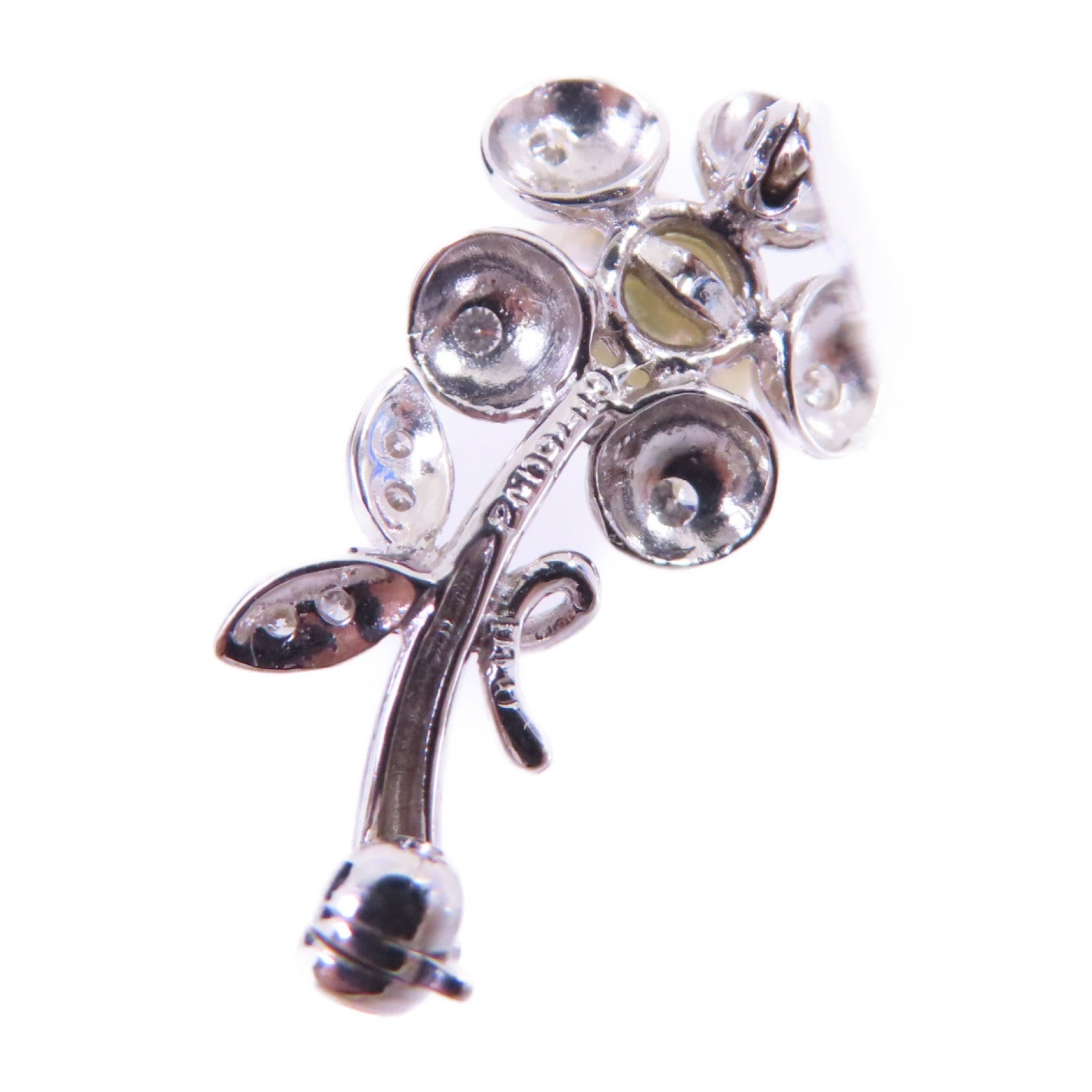 JEWELRY 18K白金Pearl/Diamond Broach鑽石/珍珠胸針