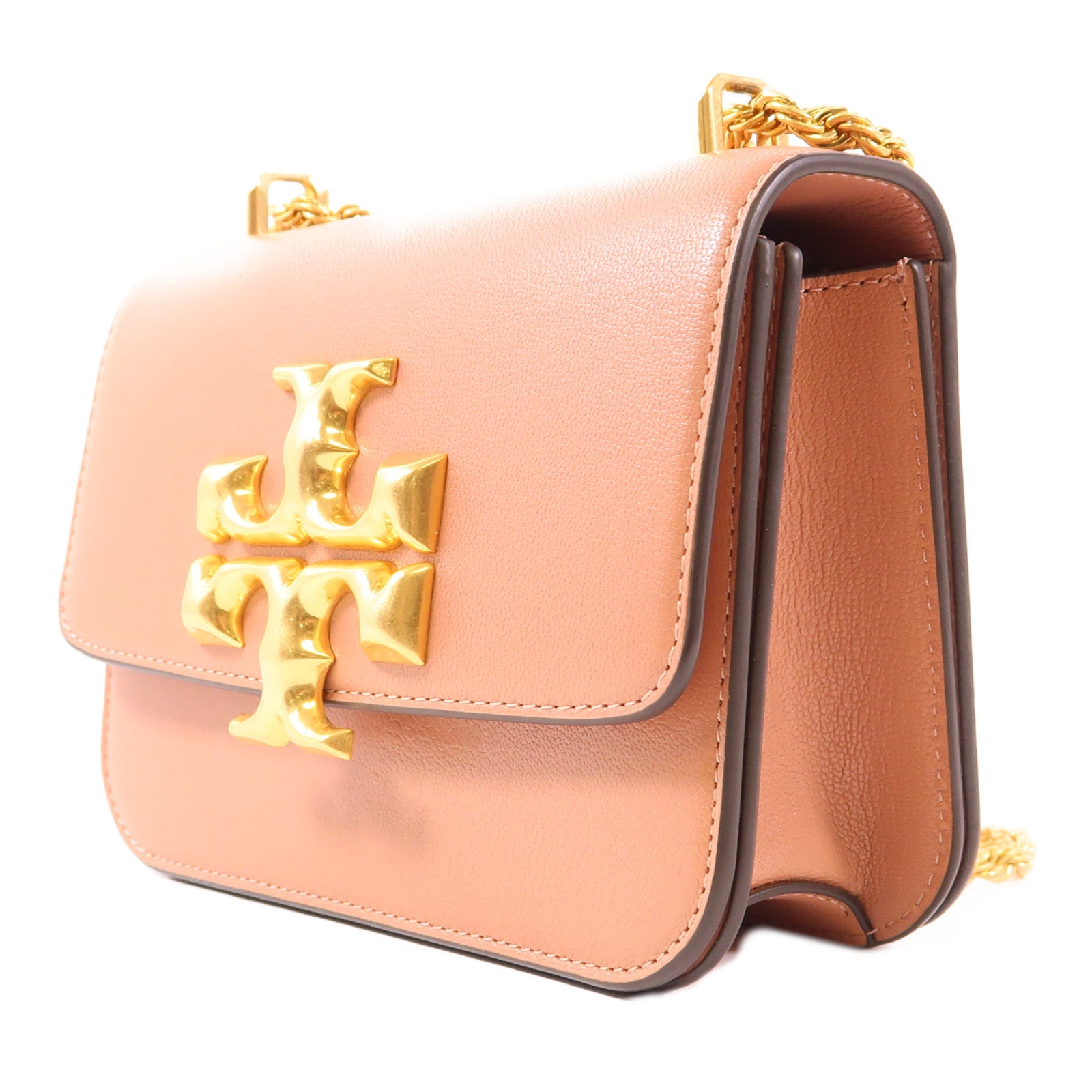 Tory Burch 牛皮皮革Chain Shoulder金扣鏈帶肩背袋