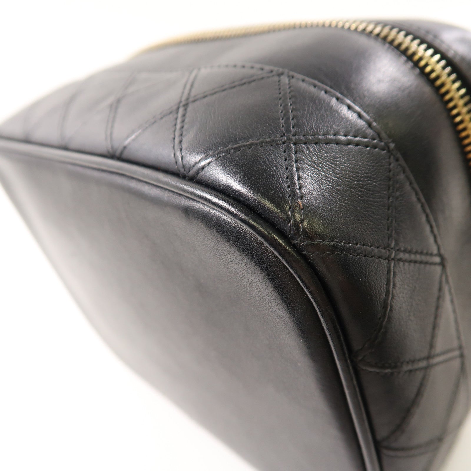 CHANEL 牛皮皮革Vintage Vanity Case金扣手挽袋