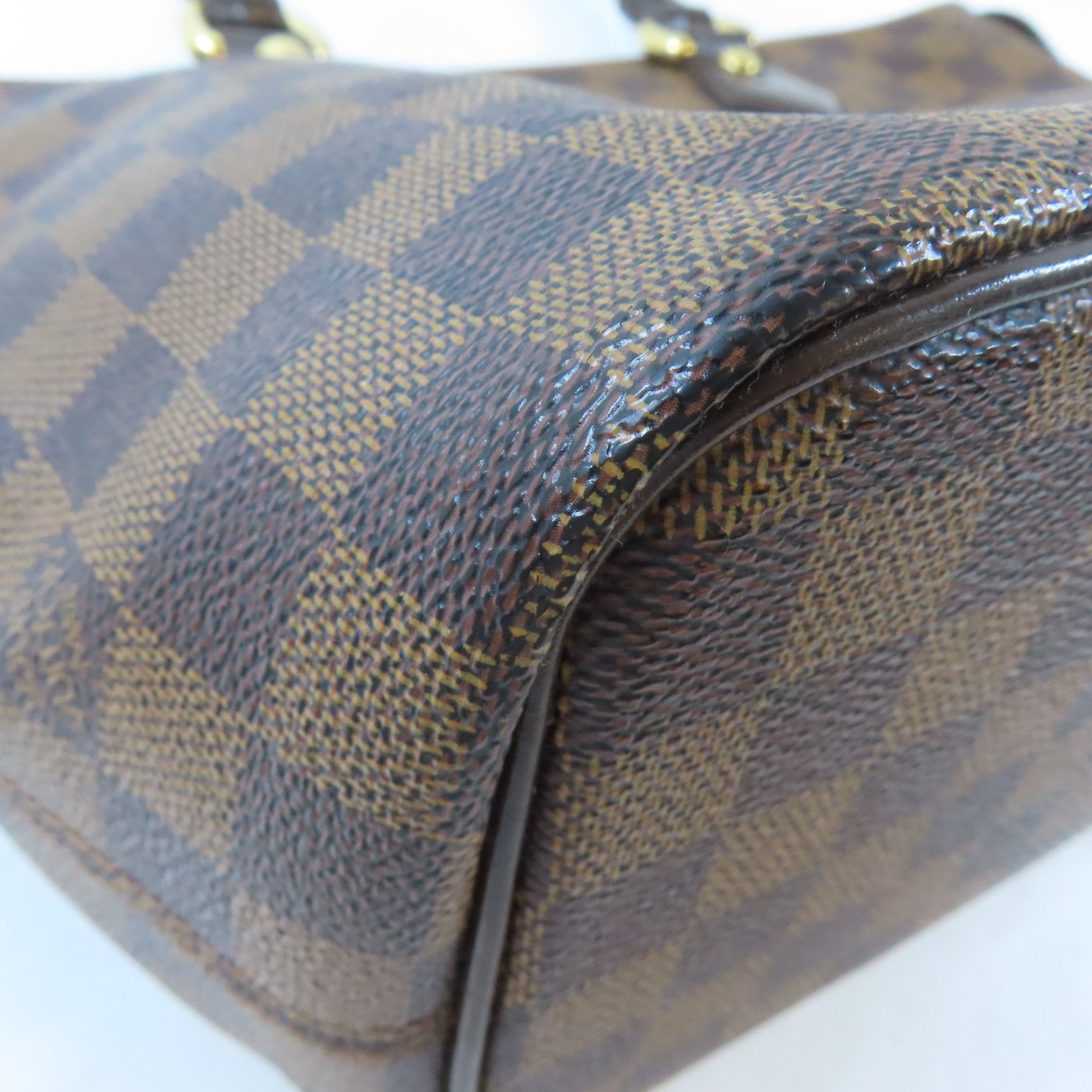 LOUIS VUITTON Damier Saleya PM金扣肩背袋啡色