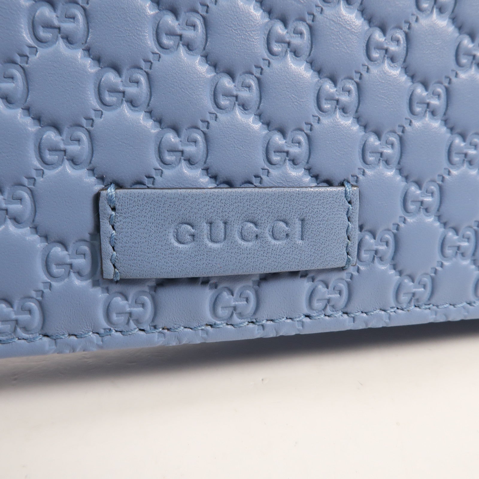 GUCCI Guccissima皮革Shoulder Wallet銀扣肩背袋