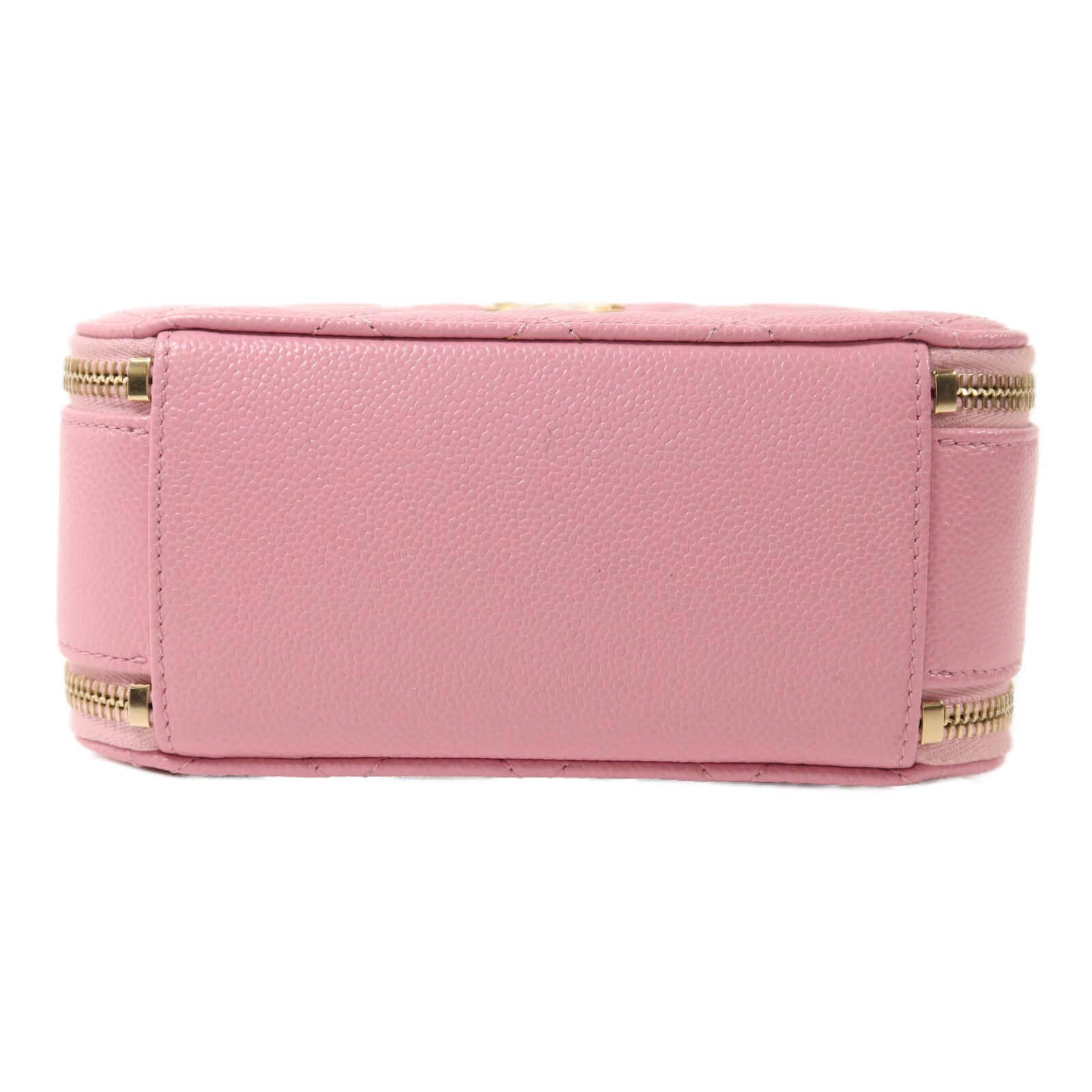 CHANEL 牛皮皮革Vanity Case金扣鏈帶肩背袋