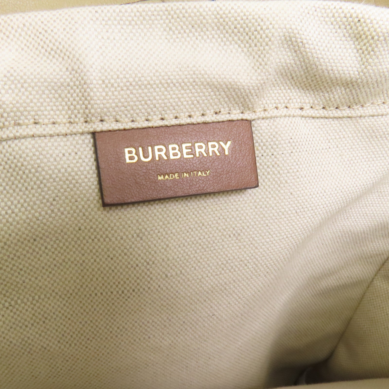 BURBERRY 牛皮皮革/帆布Shoulder Bag金扣肩背袋