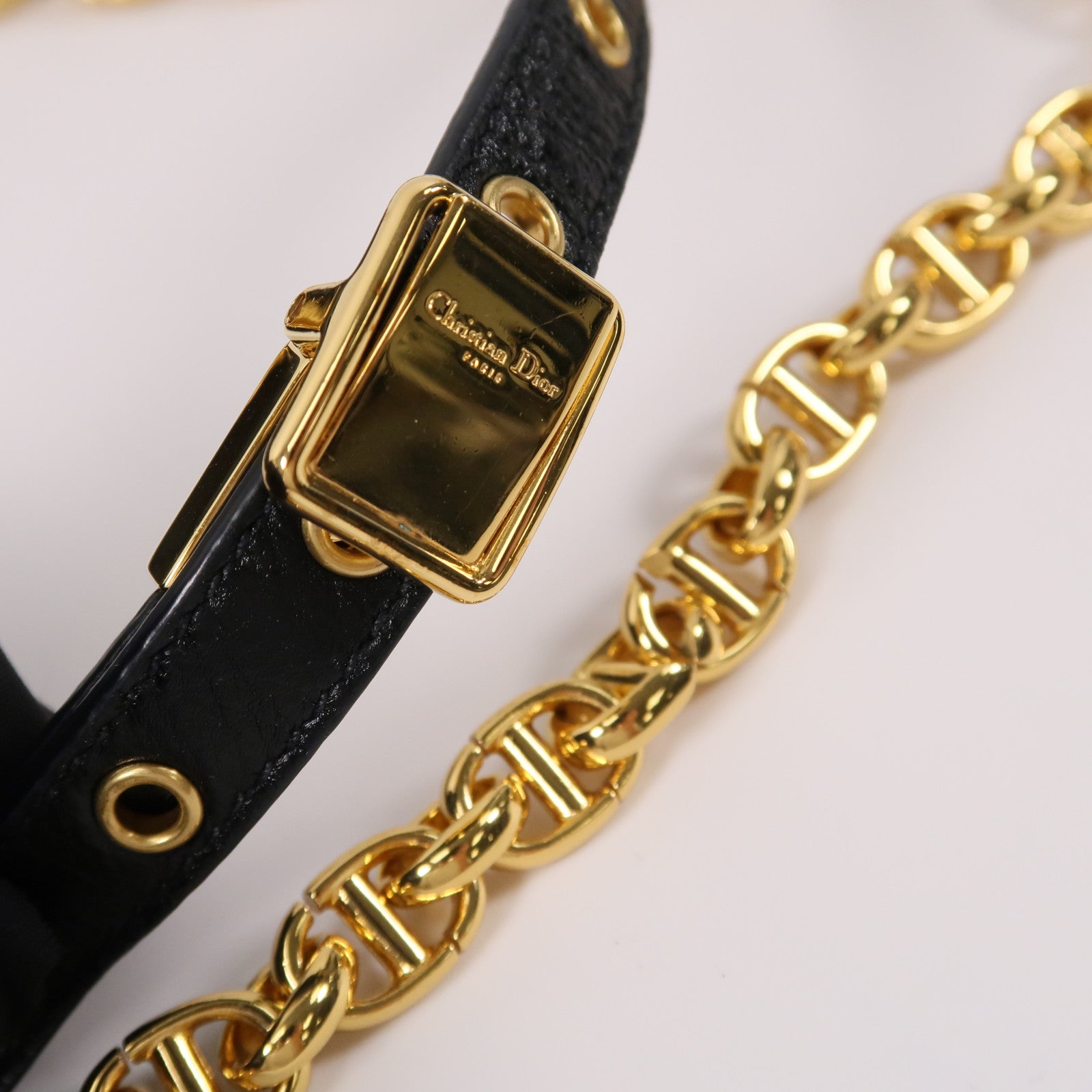 Dior 牛皮皮革Caro Small鏈帶肩背袋