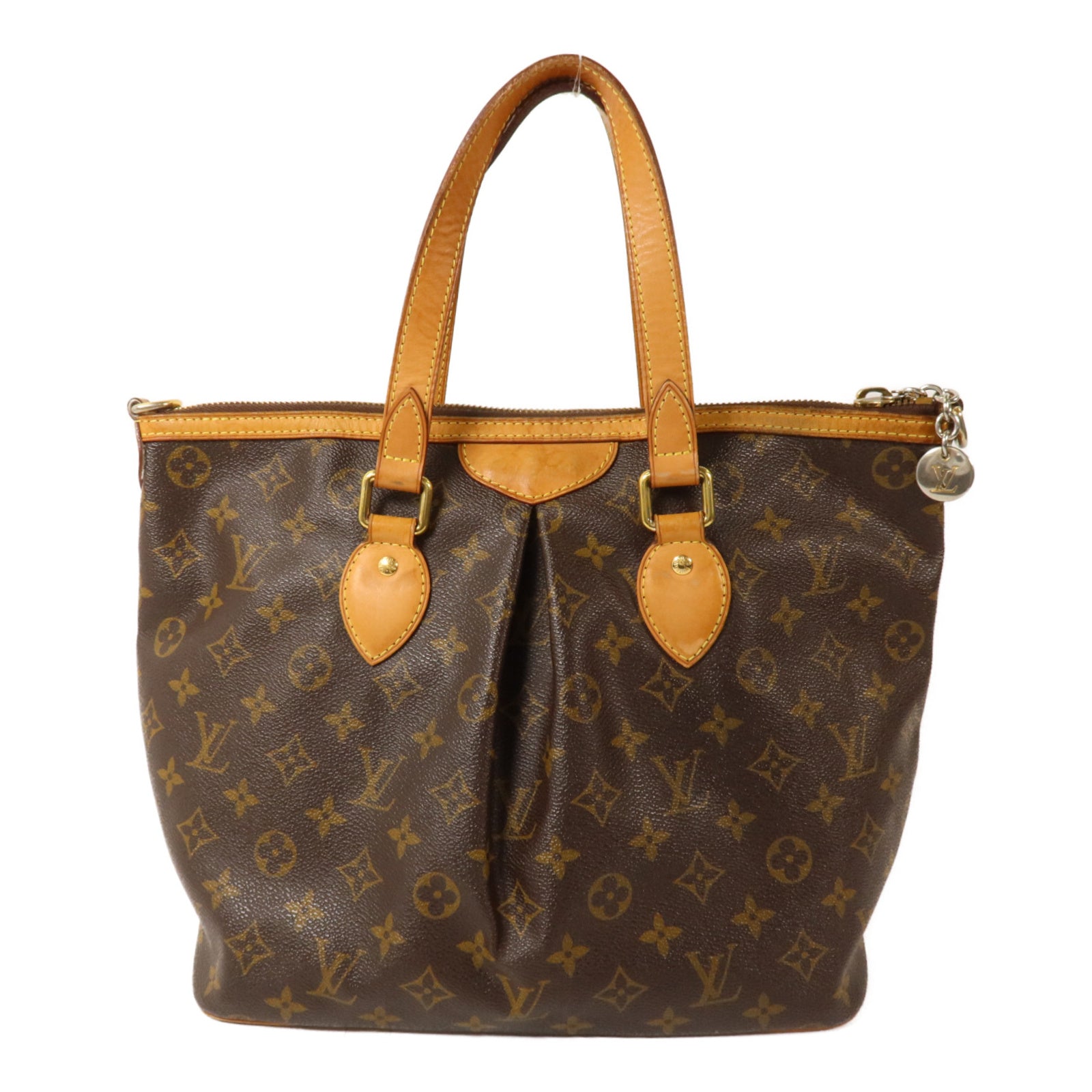 LOUIS VUITTON Monogram Palermo PM手挽肩背兩用袋棕色