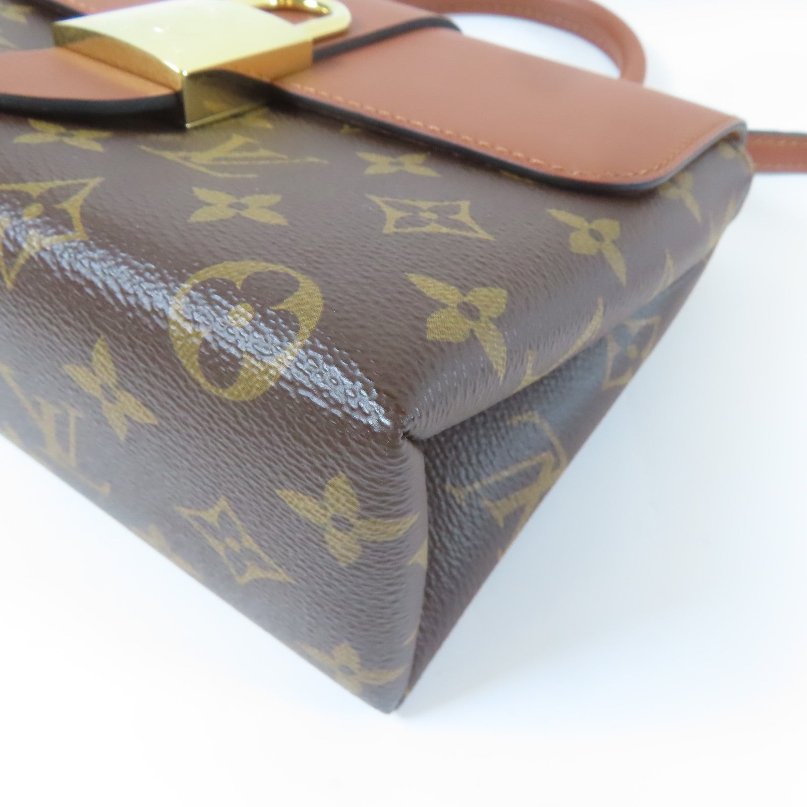 LOUIS VUITTON 【激減優惠】Monogram Locky BB金扣手挽肩背兩用袋啡色