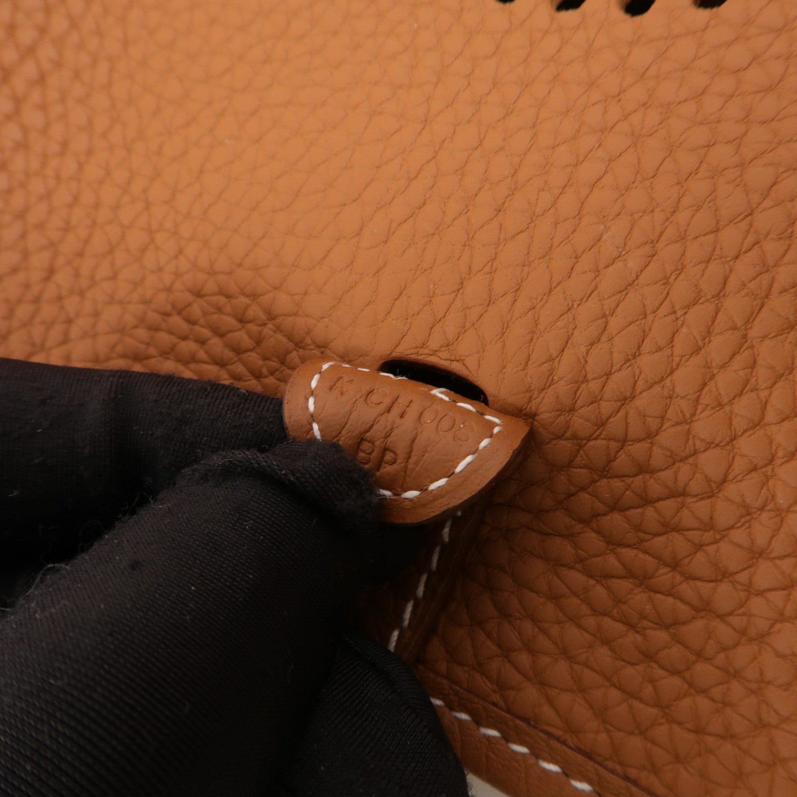 HERMES Clemence皮革Evelyne TPM肩背袋Gold