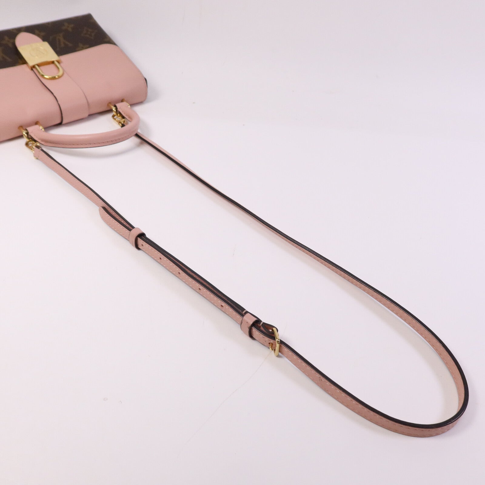 LOUIS VUITTON Monogram Locky BB金扣手挽肩背兩用袋