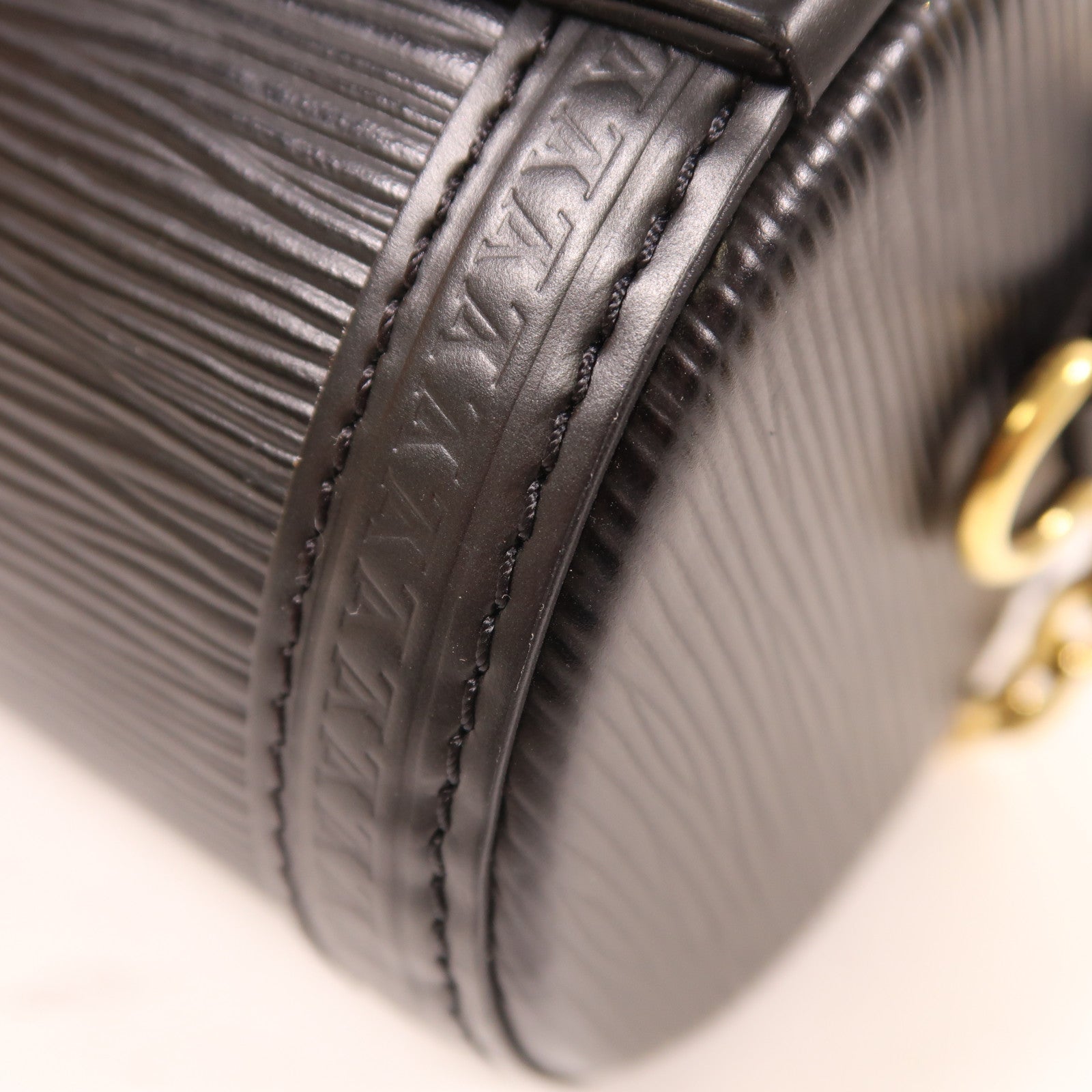 LOUIS VUITTON LV GHW Papillon Trunk 2 Way Shoulder Handbag M58655 Epi Black