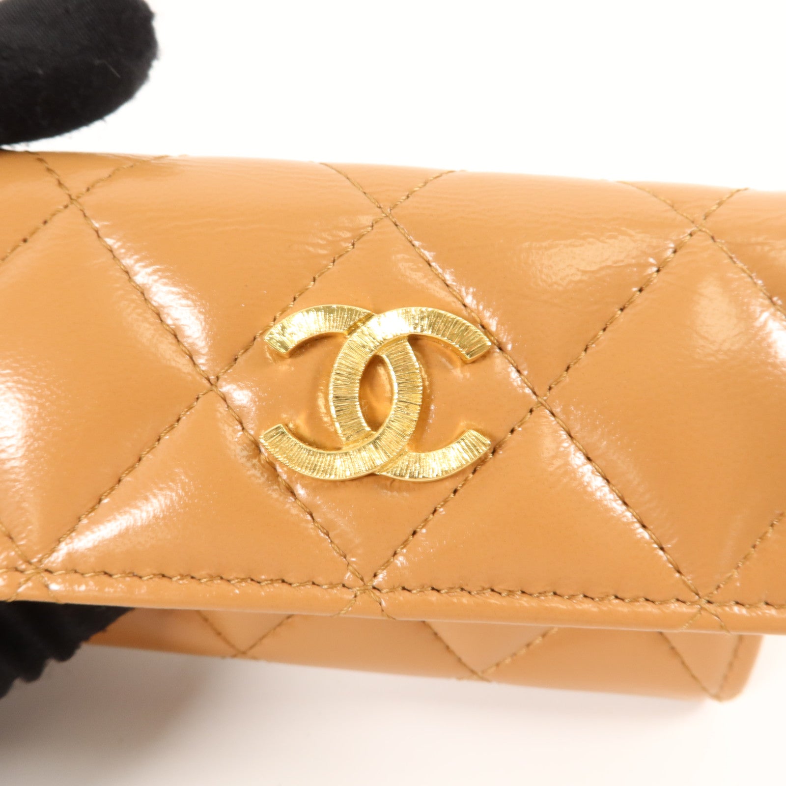 CHANEL 羊皮皮革Chanel 19 Flap Card Holder金扣卡片套