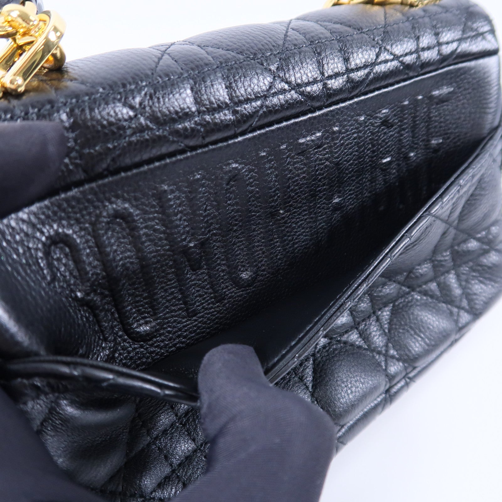Dior 牛皮皮革Caro Small鏈帶肩背袋