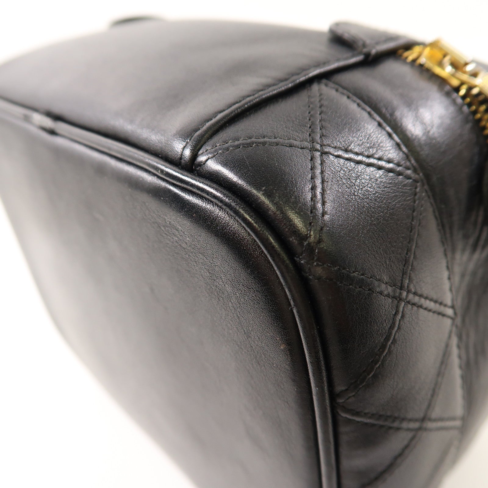 CHANEL 牛皮皮革Vintage Vanity Case金扣手挽袋
