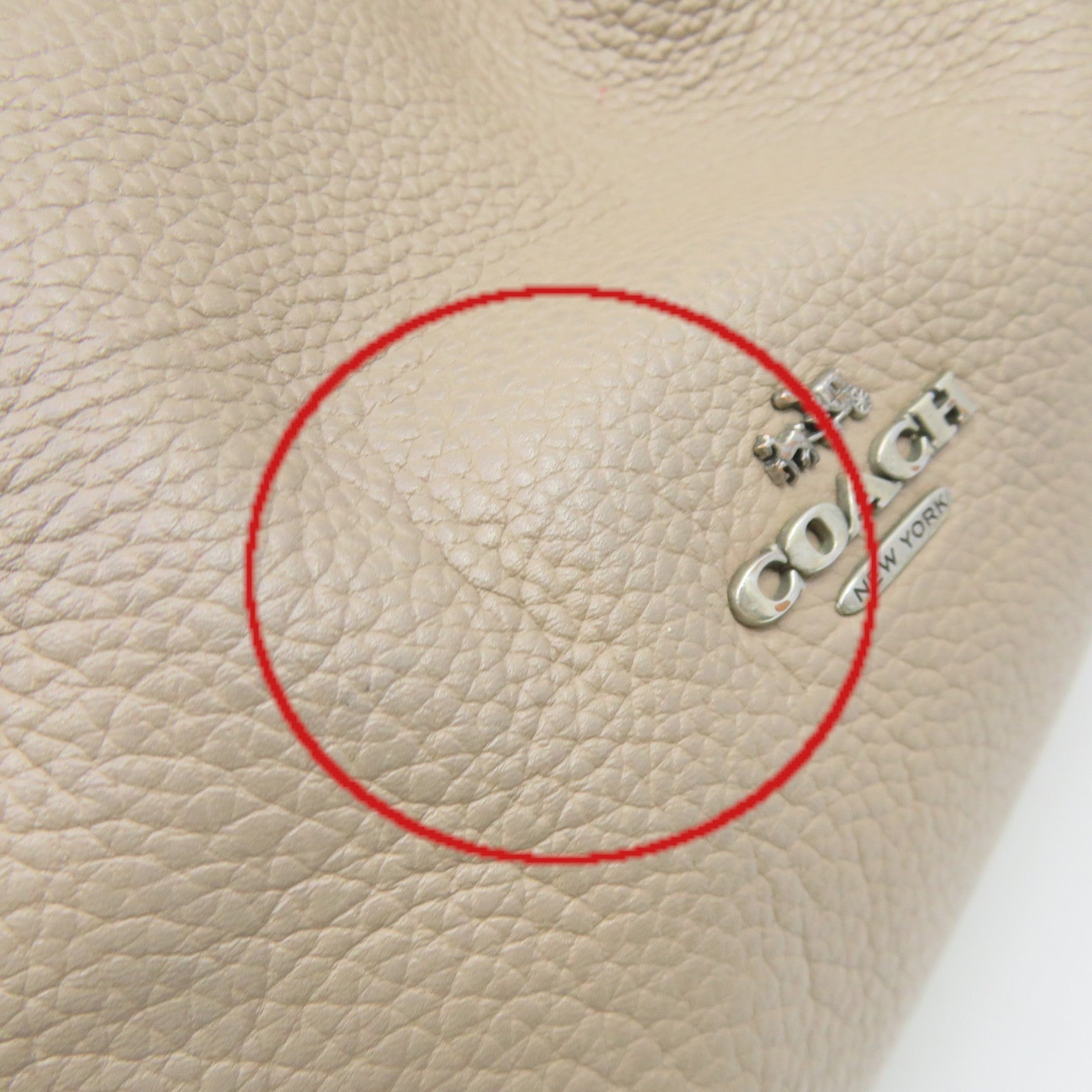 COACH 牛皮皮革Shoulder Bag肩背袋灰色