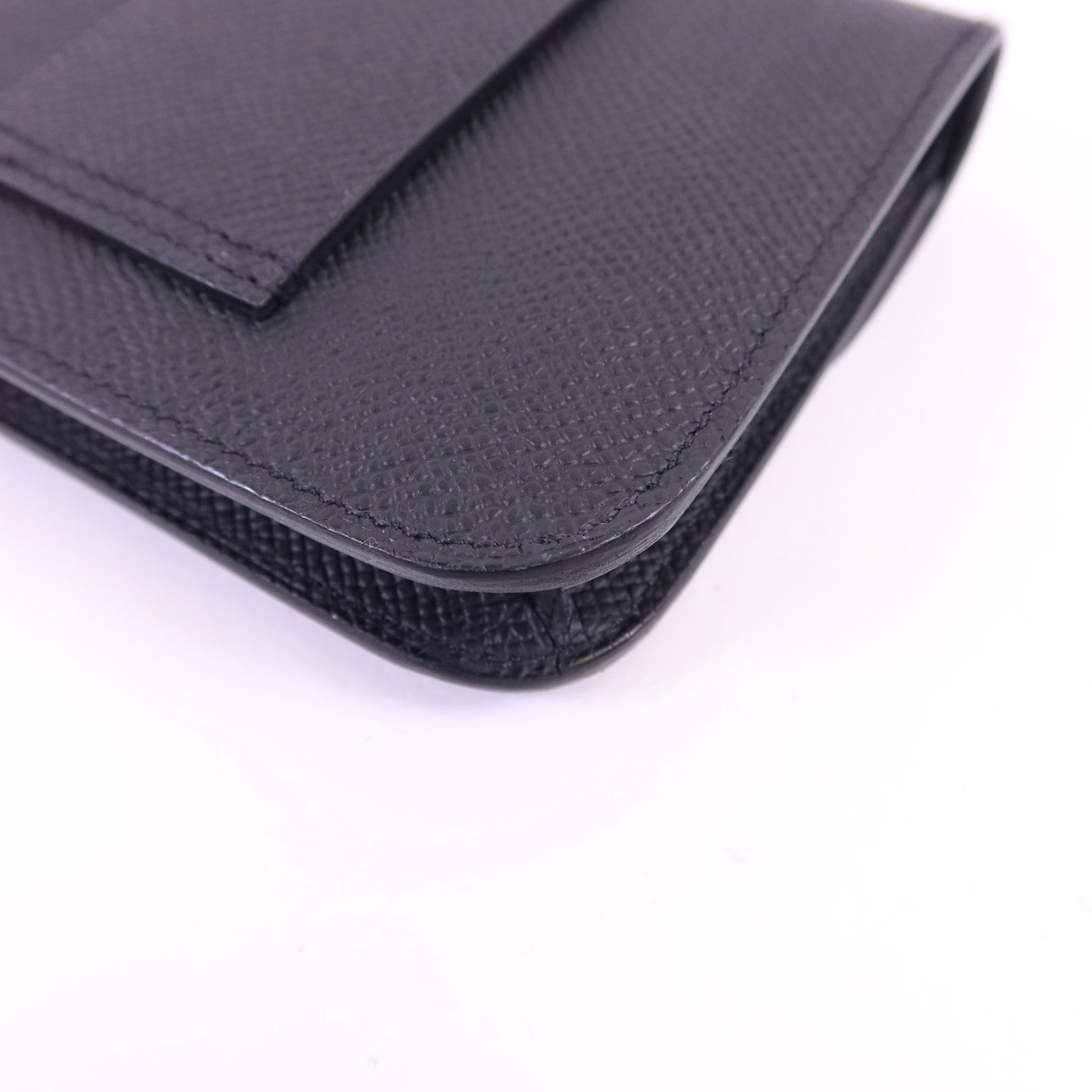 HERMES Epsom皮革Constance Slim金扣錢包Noir