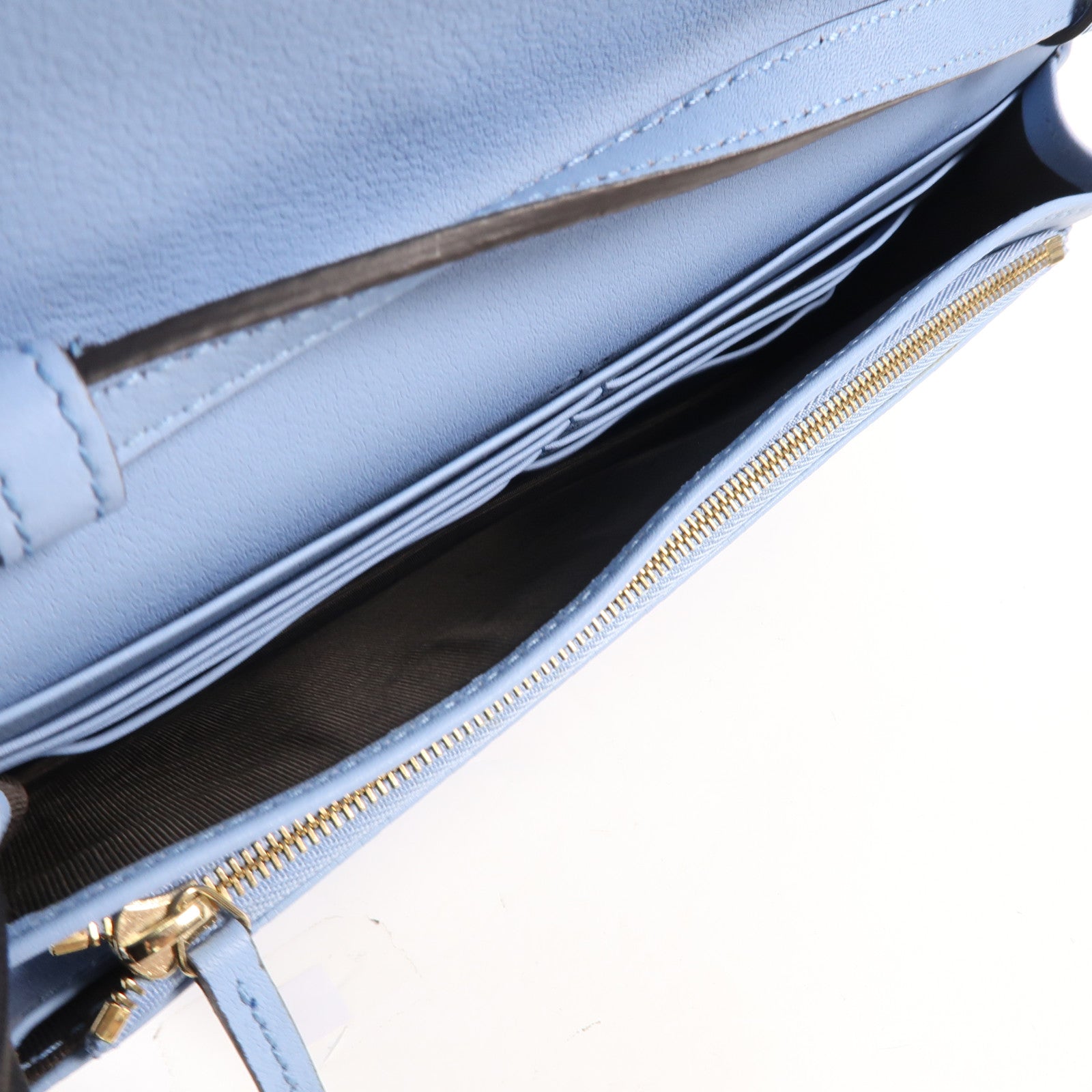 GUCCI Guccissima皮革Shoulder Wallet銀扣肩背袋