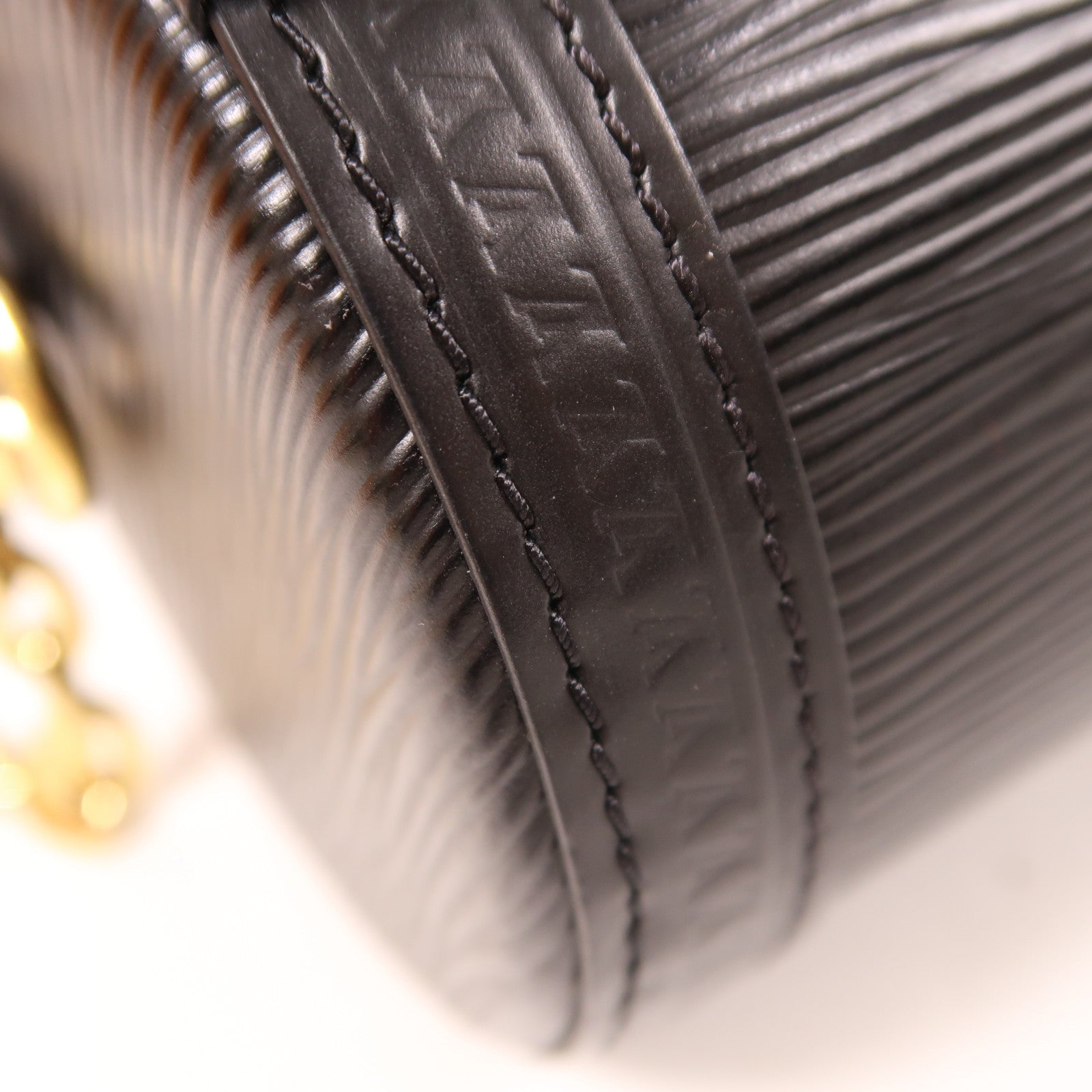 LOUIS VUITTON LV GHW Papillon Trunk 2 Way Shoulder Handbag M58655 Epi Black