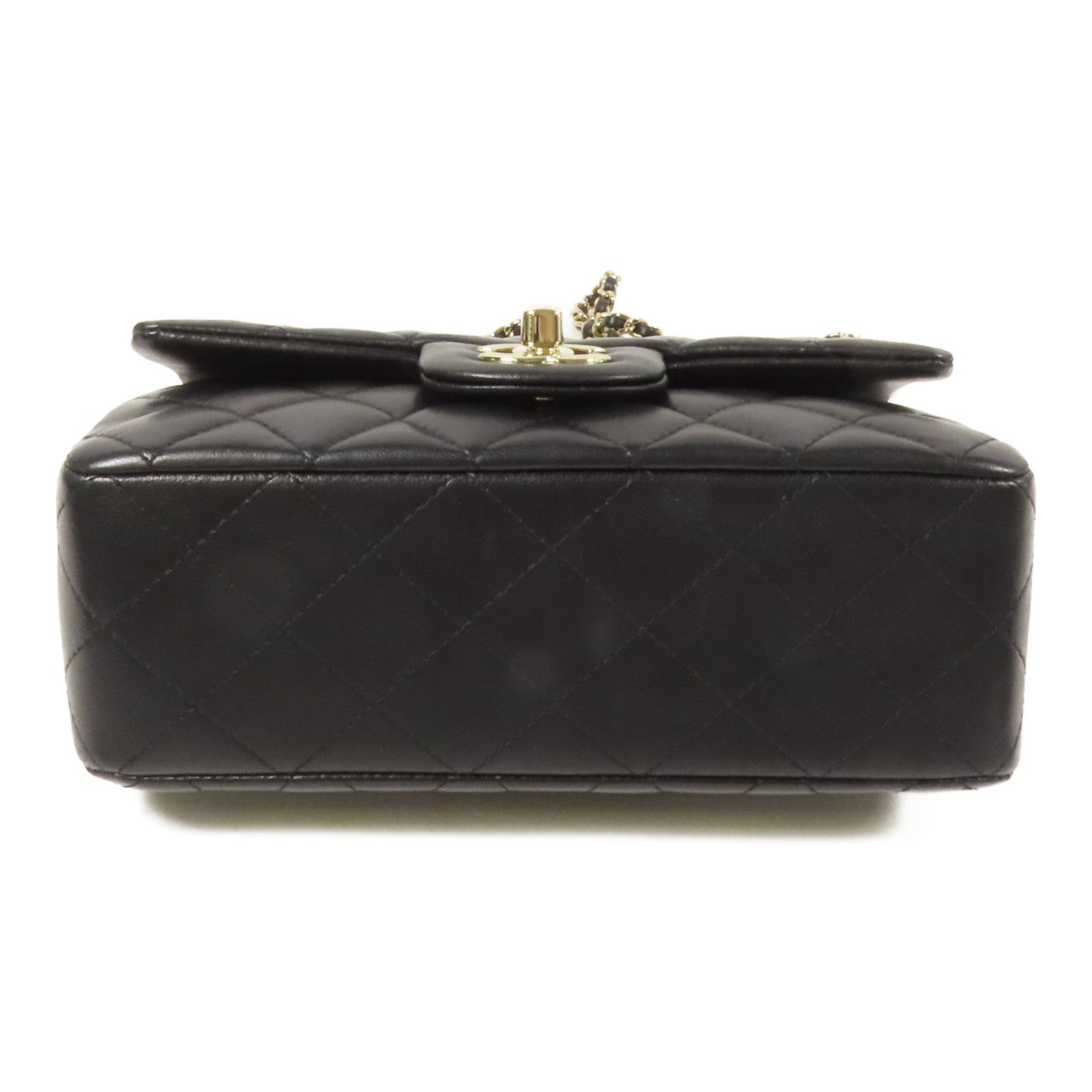 CHANEL 羊皮皮革23K Top Handle金扣手挽肩背兩用袋